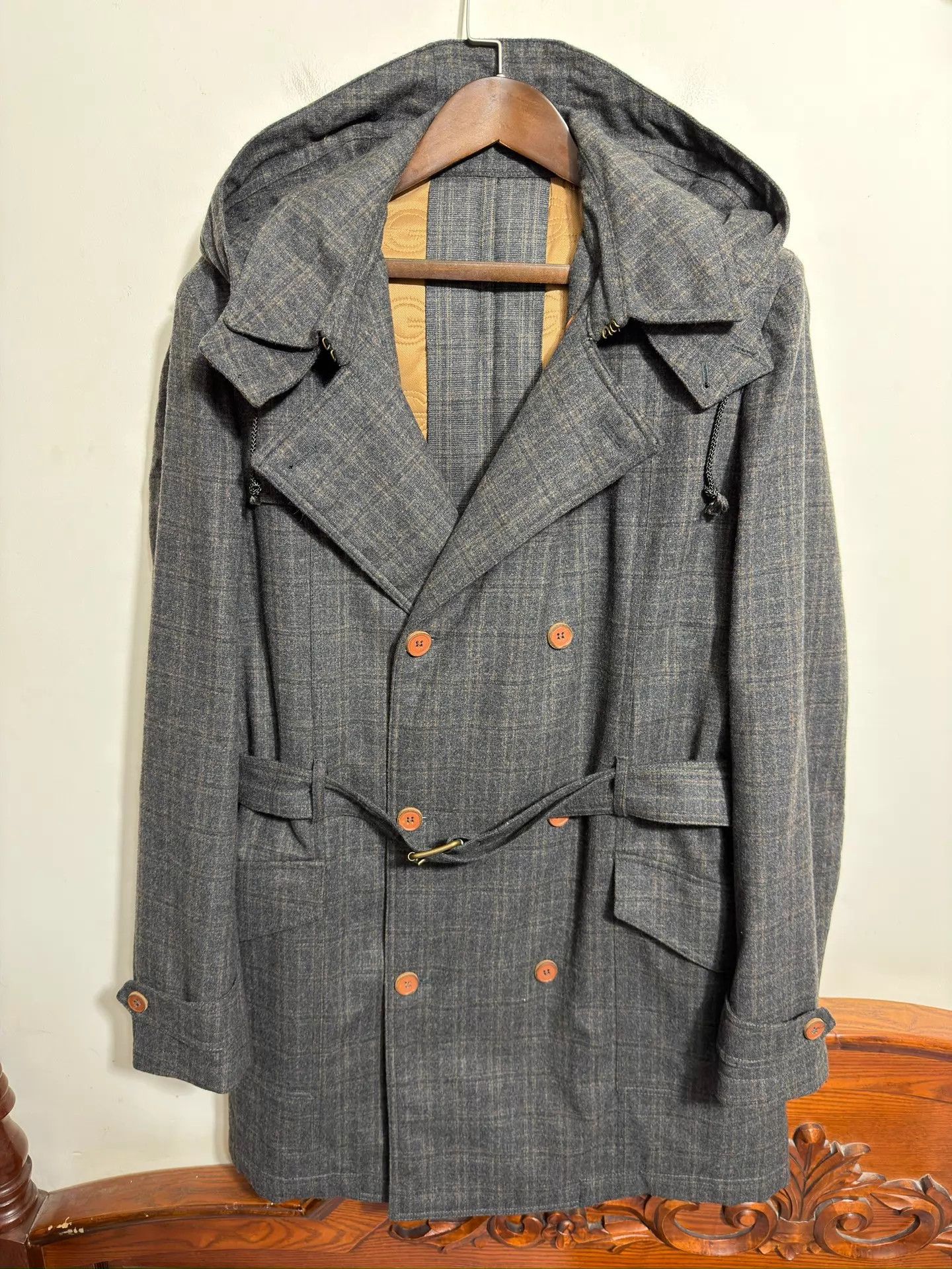Dolce & Gabbana DG Checkered Wool-Blend Padded Windbreaker 54 Size US L / EU 52-54 / 3 - 1 Thumbnail