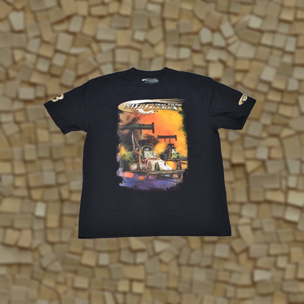 Vintage Hockenheimring Men's T-Shirt Shirt Short Sleeve Cotton Graphic Black XL Nitro Drag Racing Size US XL / EU 56 / 4 - 1 Thumbnail