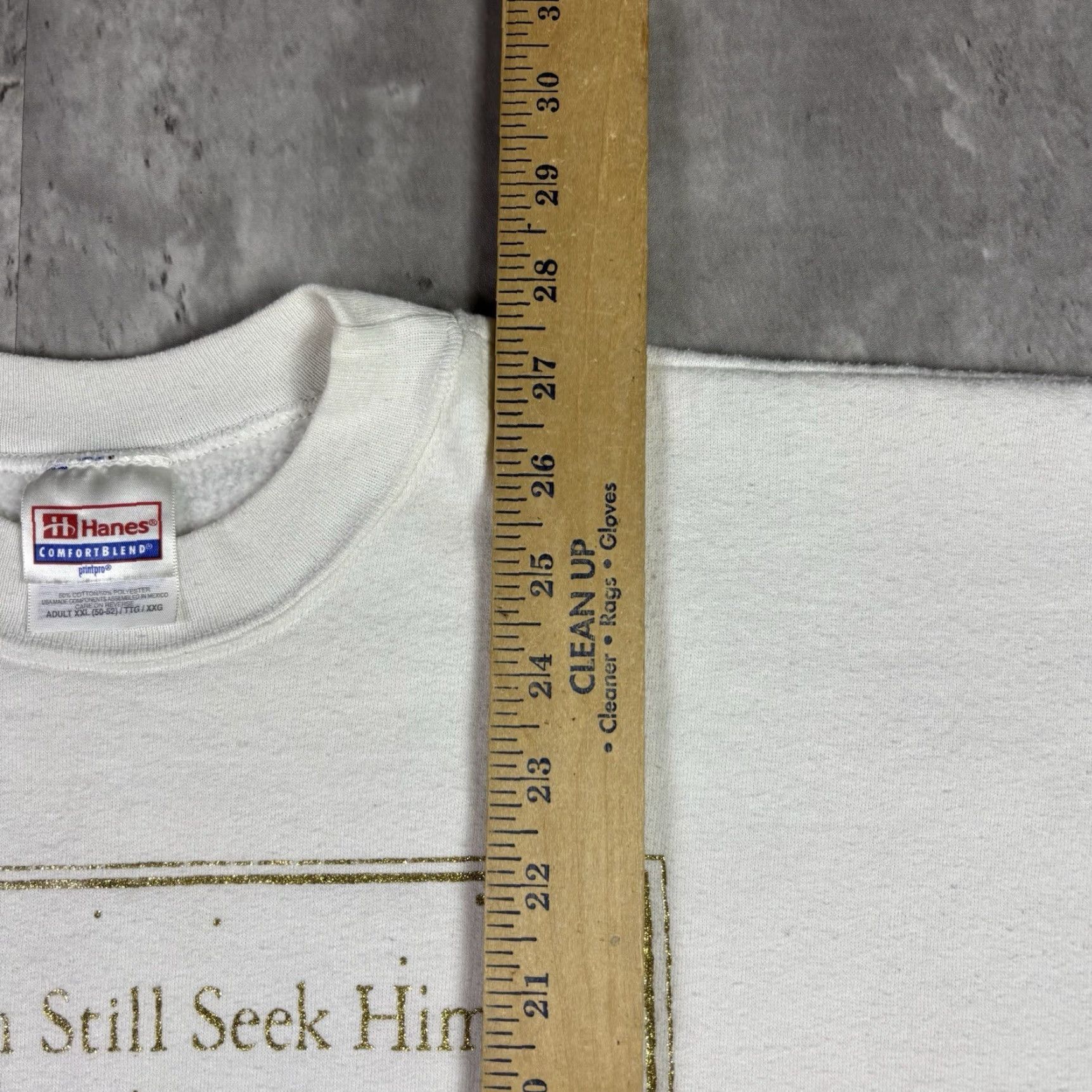 Vintage VINTAGE Wise Men Still Seek Him Sweatshirt Jesus Christian Religion 2XL 90s White Cotton Blend Fleece Graphic Print Pullover Mens Size US XXL / EU 58 / 5 - 5 Thumbnail