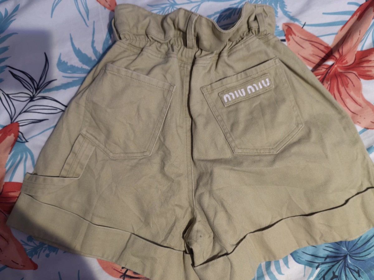 Miu Miu Miu Miu Drill High Waist Short Size 25" / US 0 / IT 36 - 4 Thumbnail