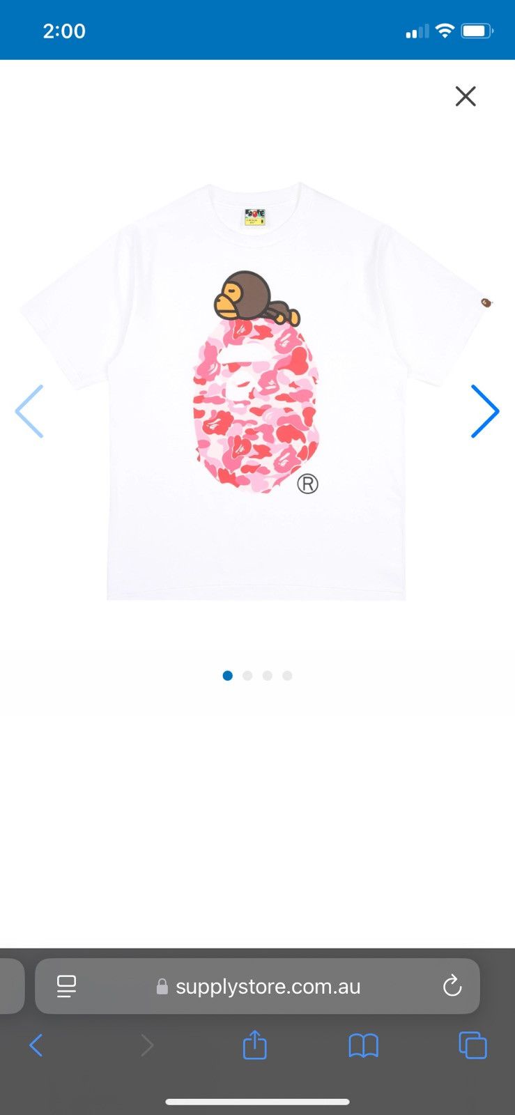 Bape ABC Camo Milo On Big Ape Head Tee Size US L / EU 52-54 / 3 - 1 Thumbnail