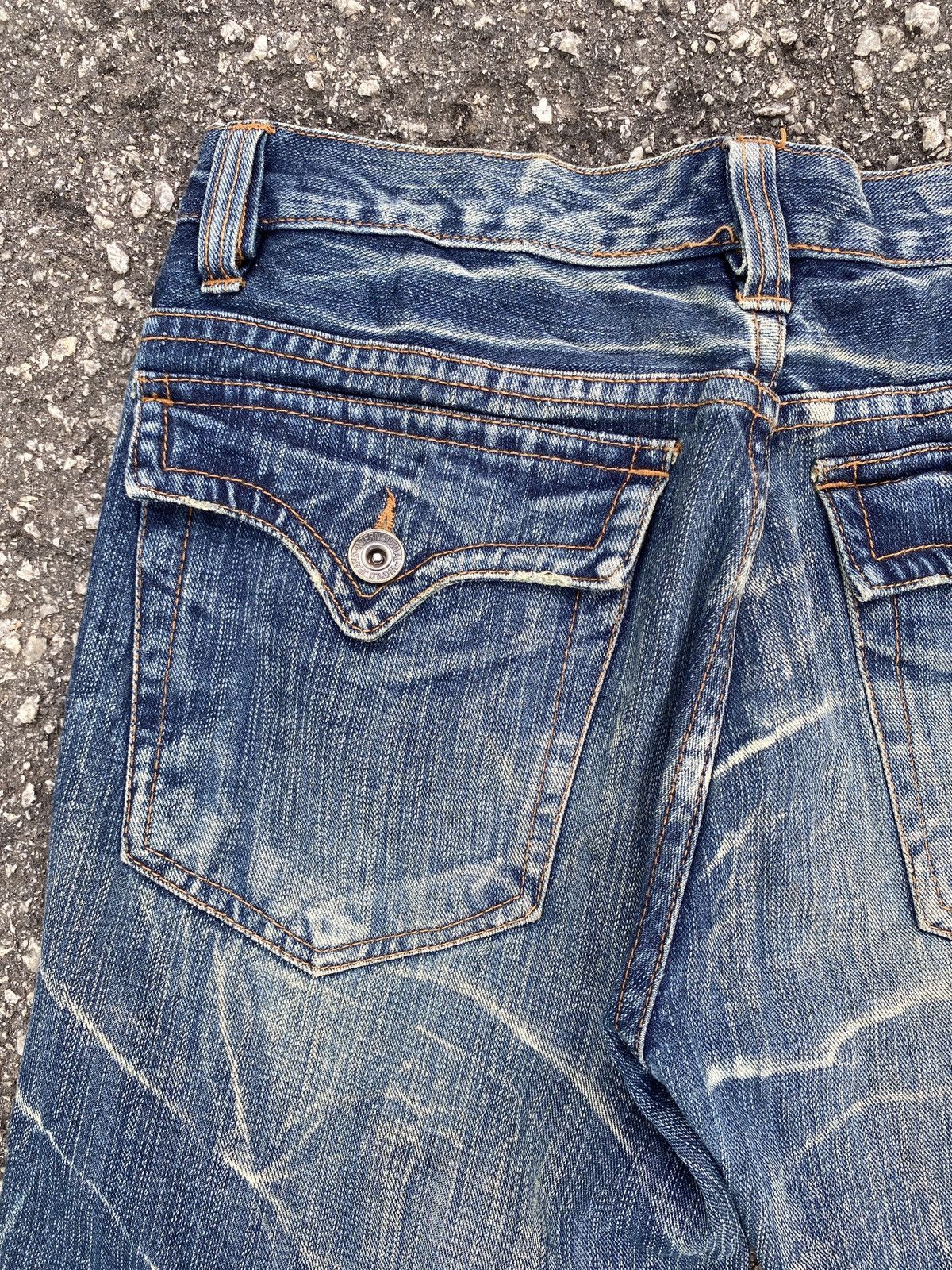 If Six Was Nine × Tornado Mart 2000s Nylaus Crew Claws Mark Design Flare Denim Size US 31 - 13 Thumbnail