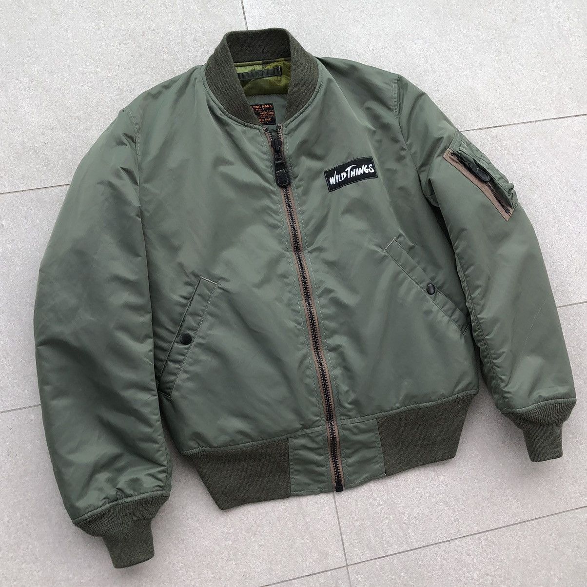 Wild Things WildThing x United Carr Inc Flying Man’s Ma-1 Bomber Jacket Size US M / EU 48-50 / 2 - 2 Thumbnail
