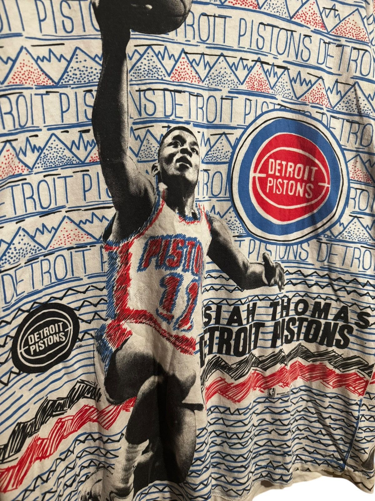 NBA AOP 90s Isaiah Thomas Detroit pistons tee Size US XL / EU 56 / 4 - 2 Thumbnail