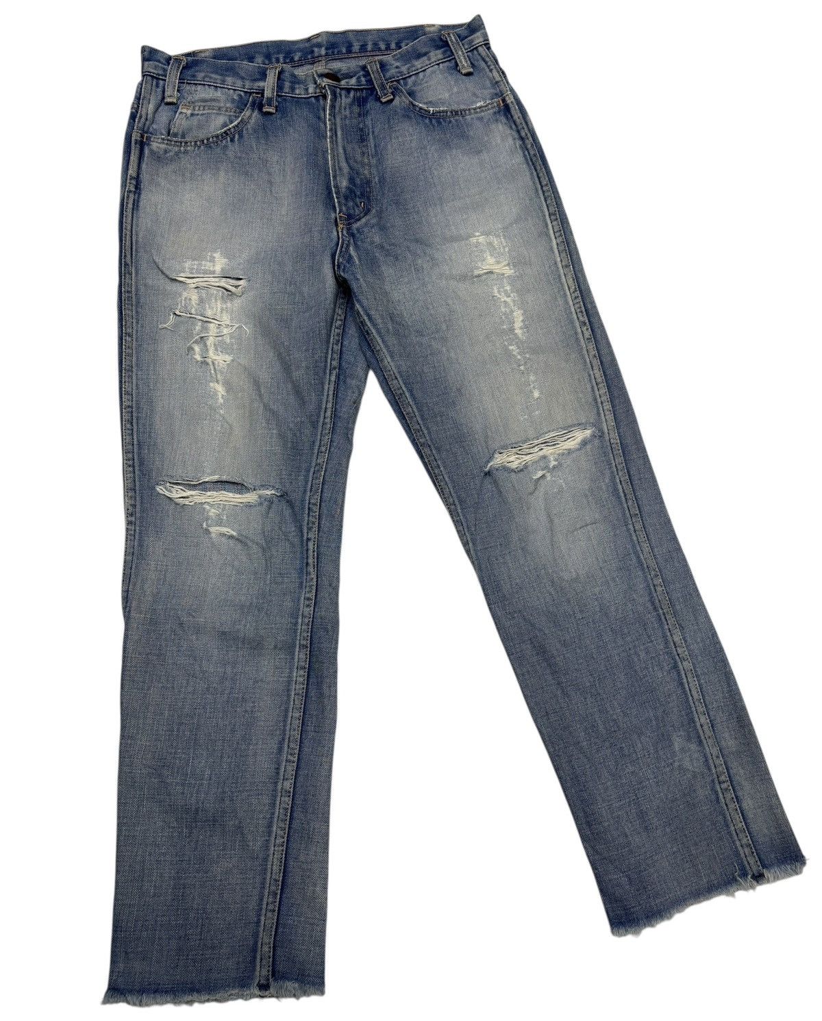 READYMADE READYMADE UNUSED Slim Fit cut Leg Ripped Thrashed Jeans Size US 30 / EU 46 - 3 Thumbnail