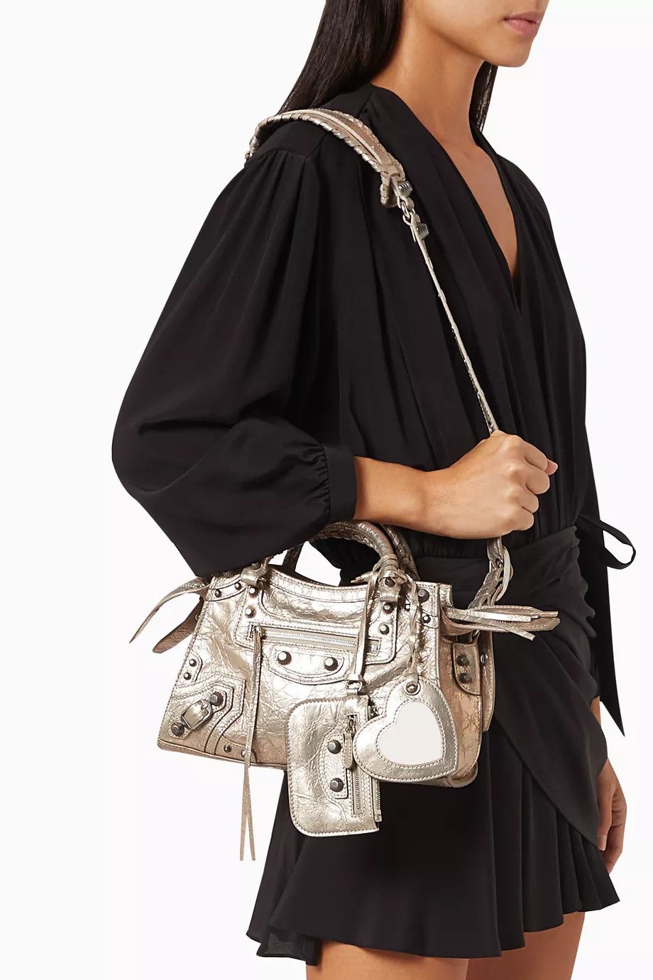 Balenciaga o1bcso1str0924 Size: OS / Neo Cagole XS Handbag Metallized Size ONE SIZE - 2 Thumbnail