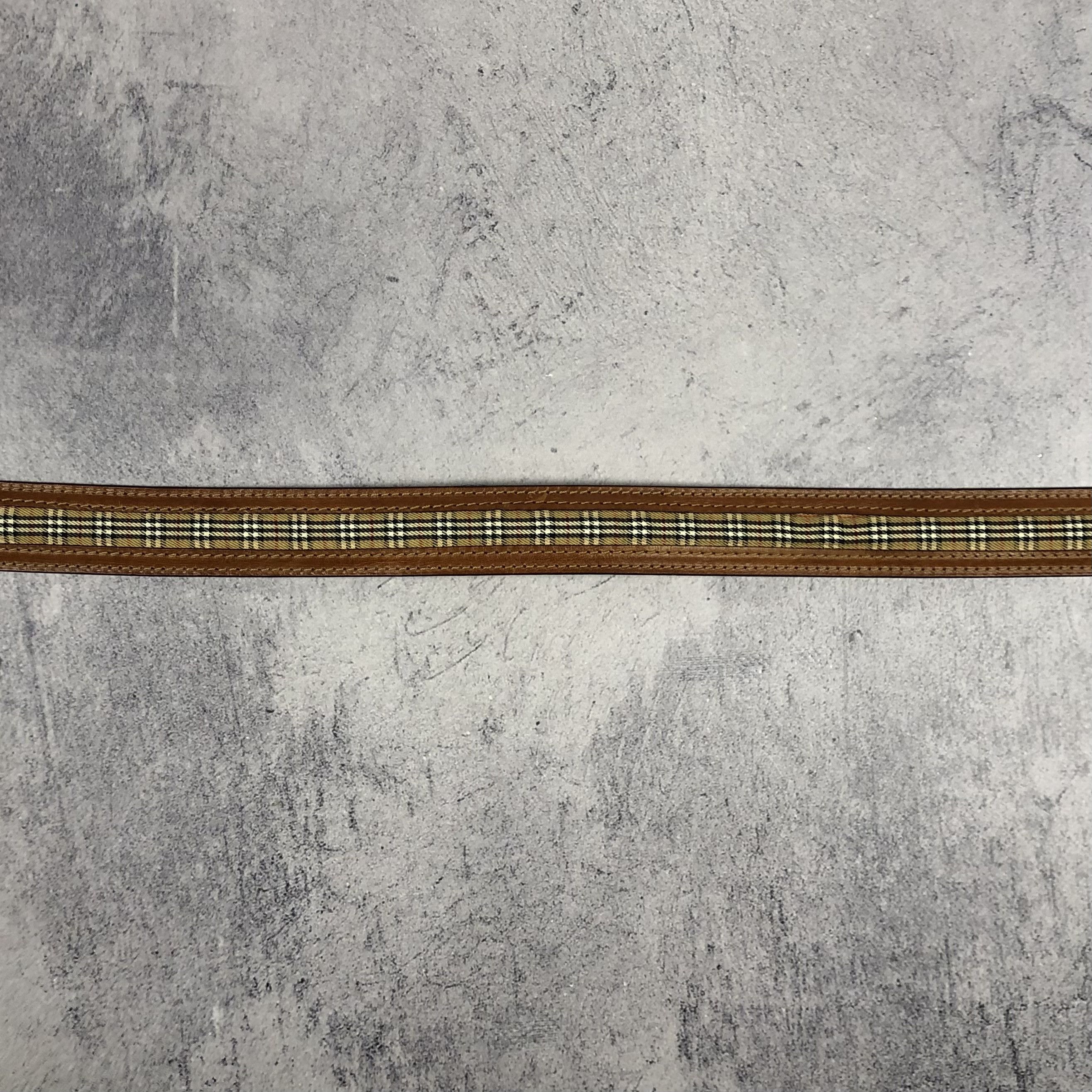 Burberry Vintage 90s Burberrys Nova Check Leather Belt Size ONE SIZE - 9 Thumbnail