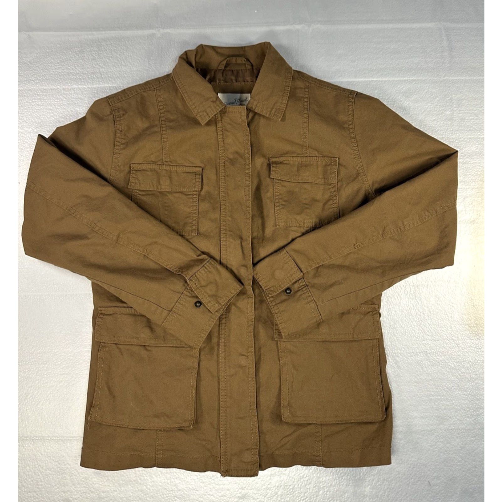 Vintage Universal Threads Jacket Womens XS Brown 100% Cotton Detroit Style Utility Coat Size XS / US 0-2 / IT 36-38 - 8 Thumbnail