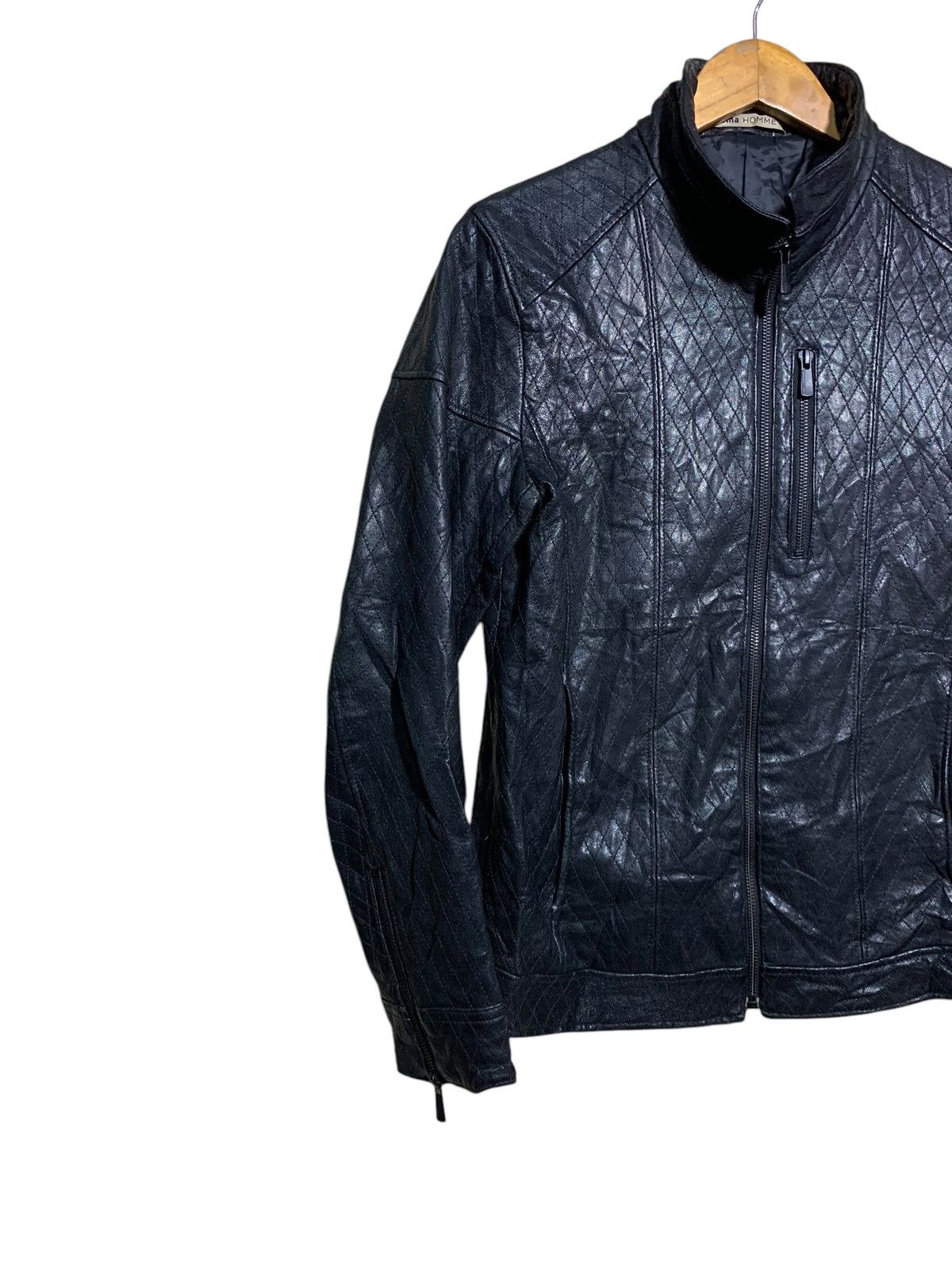 Renoma 🔥RENOMA HOMME BLACK LEATHER BIKERS JACKET Size US M / EU 48-50 / 2 - 2 Thumbnail