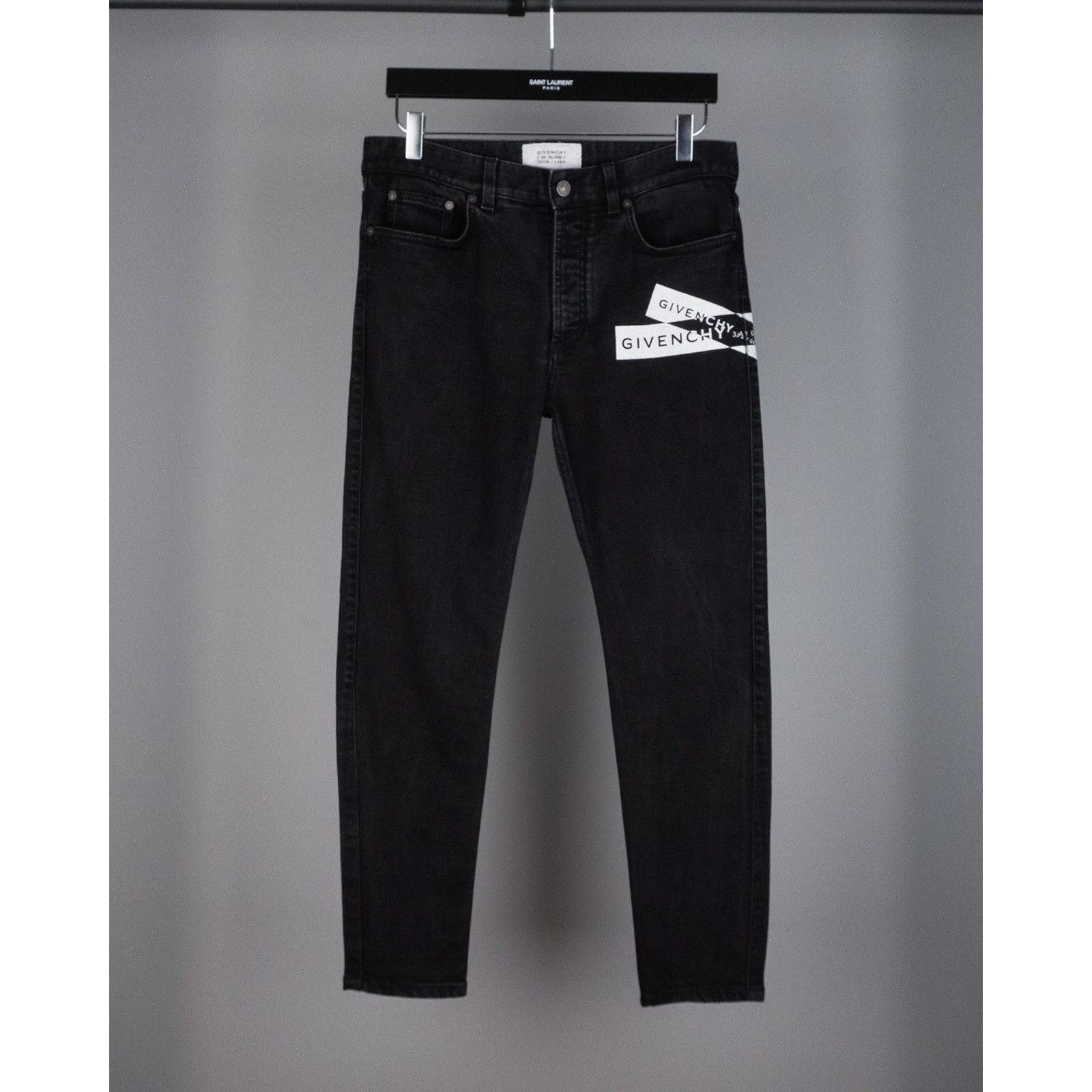 Givenchy Givenchy paris logo black skinny pant jeans Size US 31 - 1 Thumbnail