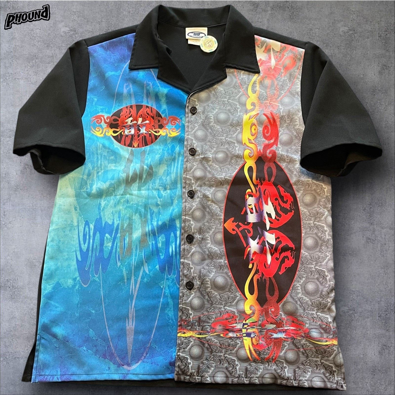 Vintage Vtg WD Sportswear Shirt L Liquid Chinese Print Skater 90s* Size US L / EU 52-54 / 3 - 1 Thumbnail