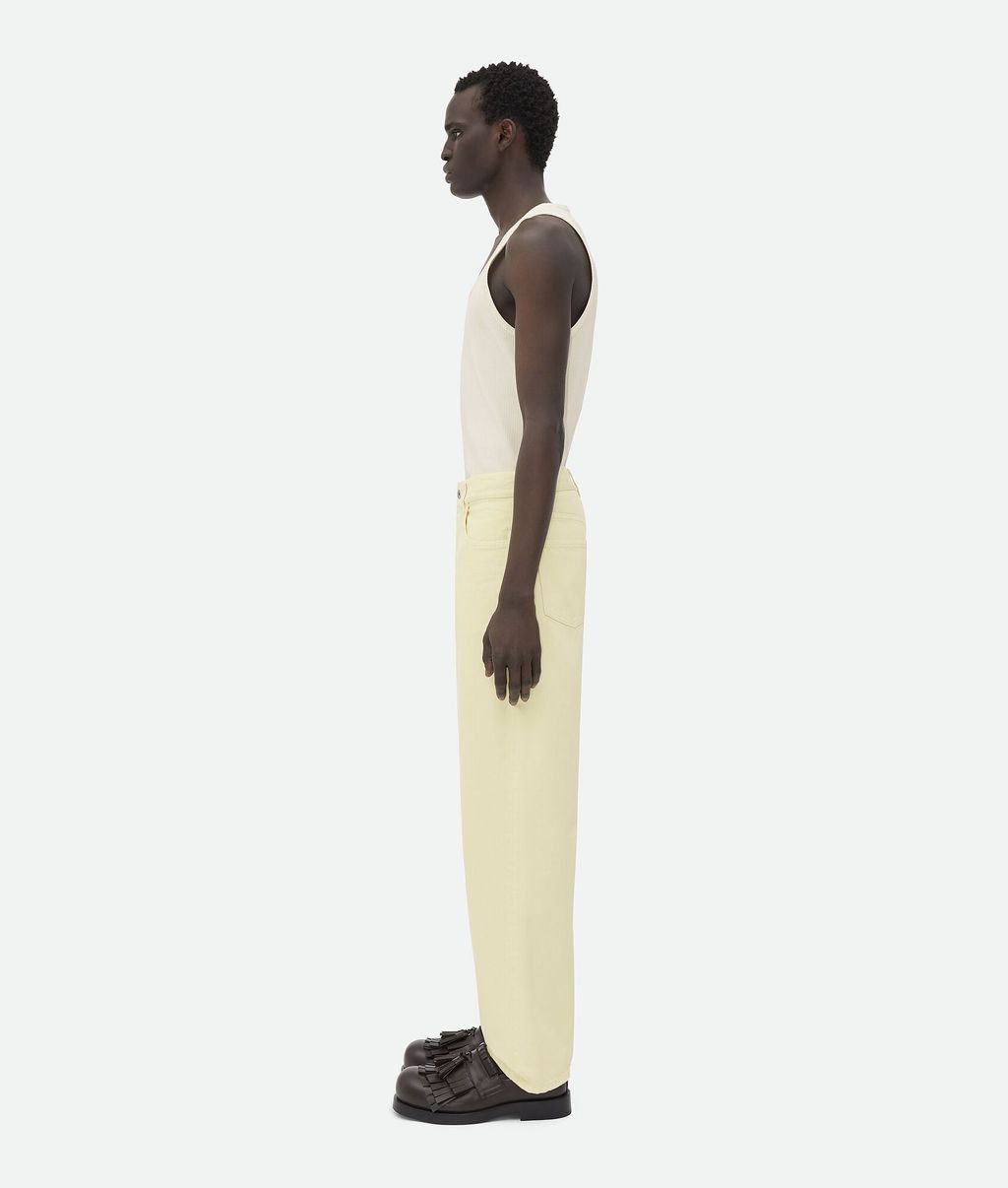 Bottega Veneta o1bcso1str0126 Wash Wide Leg Denim in Yellow Size US 28 / EU 44 - 4 Thumbnail