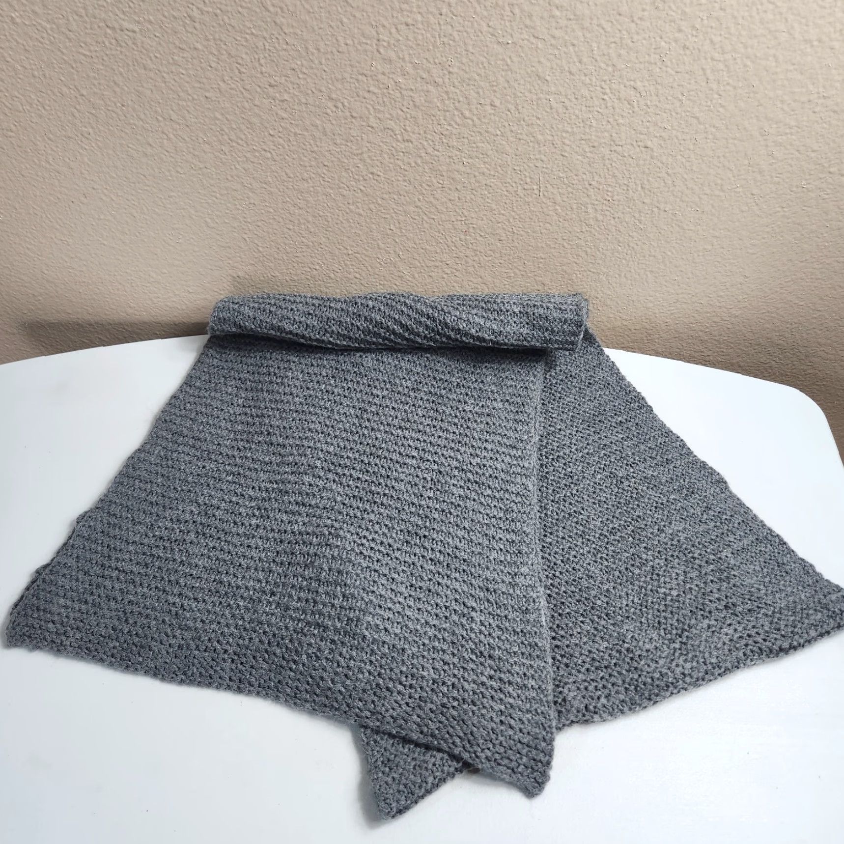 Vintage Line of Oslo Wool Alpaca Blend Gray Knit Scarf-12x74" NWT Size ONE SIZE - 3 Thumbnail