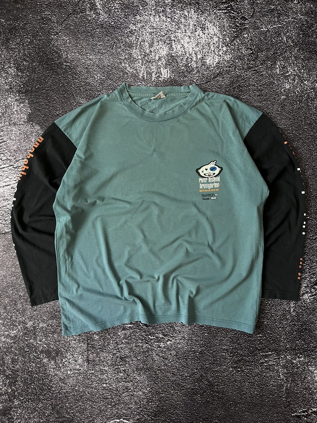 Swatch Vintage Swatch River Festival Bremgarten 1997 LongSleeve Size US XXL / EU 58 / 5 - 2 Thumbnail