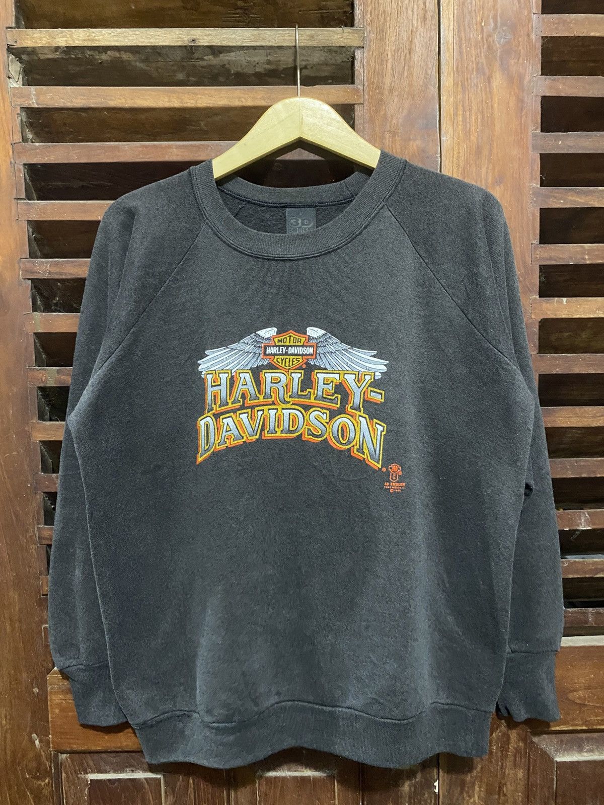 Harley Davidson Vintage 80's Sweatshirt Harley Davidson 3D emblem Size US L / EU 52-54 / 3 - 1 Thumbnail