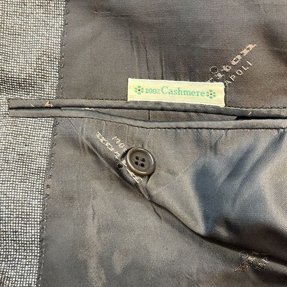 Barneys New York × Kiton × Vintage Kiton Barneys New York Cashmere 2 Pc 3 Button Suit Size 46L - 14 Thumbnail