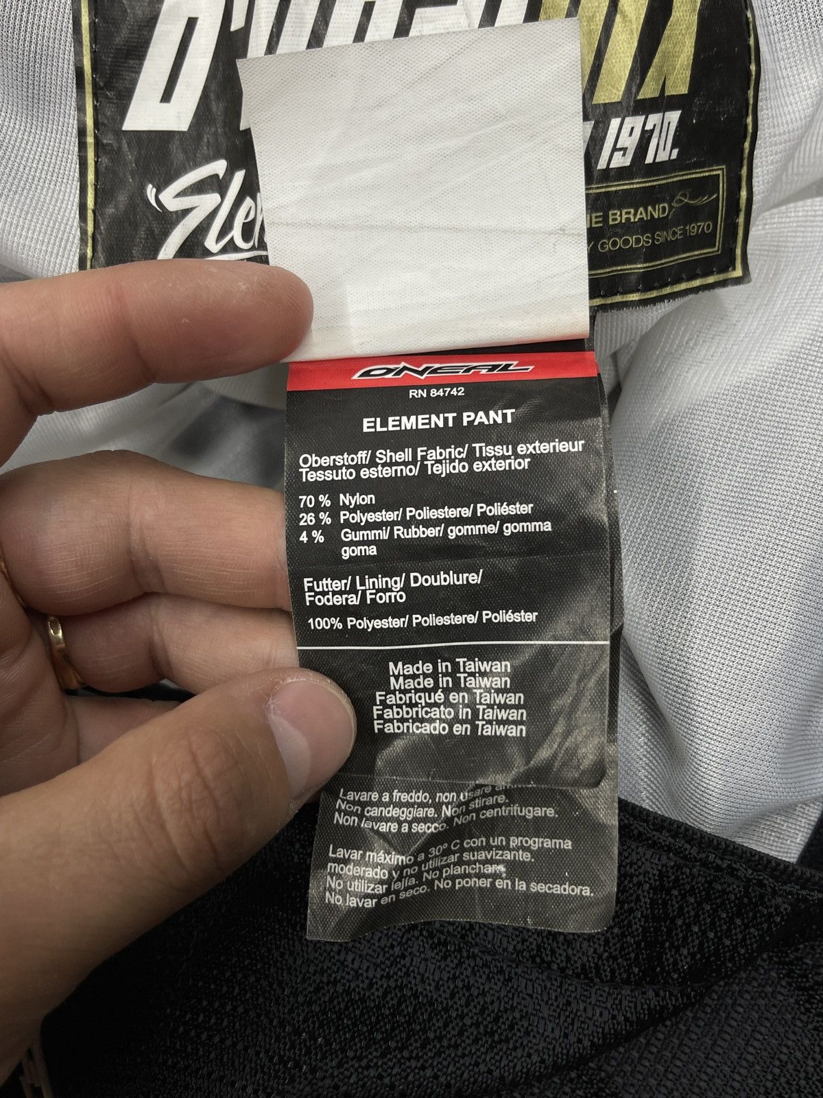 O'Neill Mens Oneal MX Element Motocross Pants Racing Black/White Size US 36 / EU 52 - 13 Thumbnail