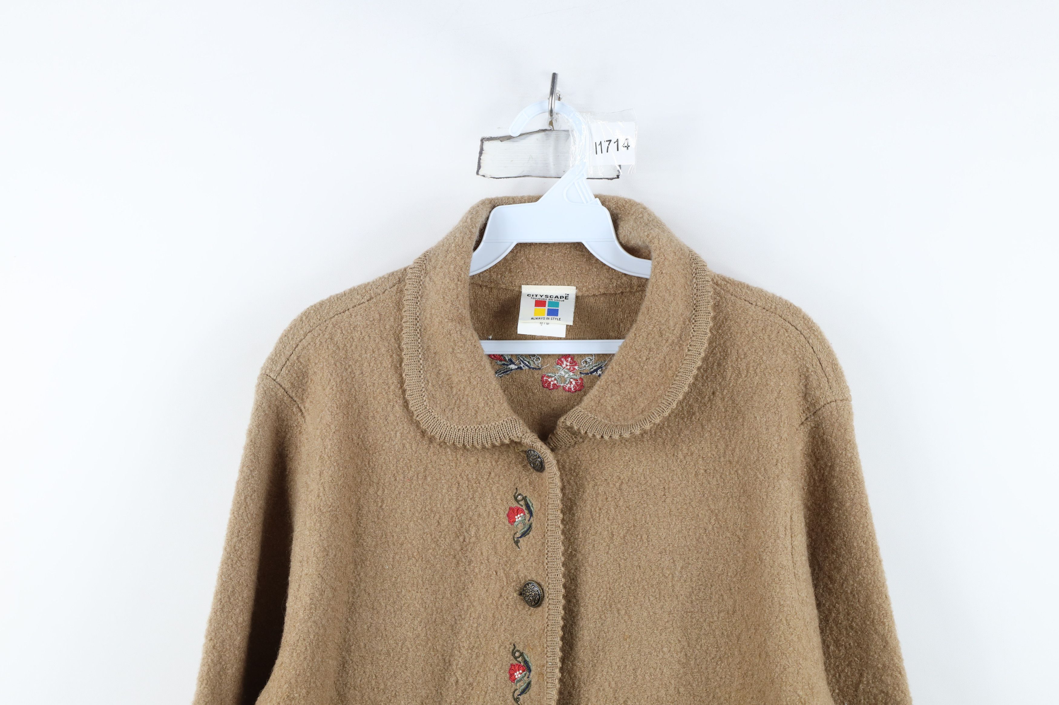 Vintage Vintage 90s Streetwear Flower Button Cardigan Sweater Jacket Size M / US 6-8 / IT 42-44 - 2 Thumbnail