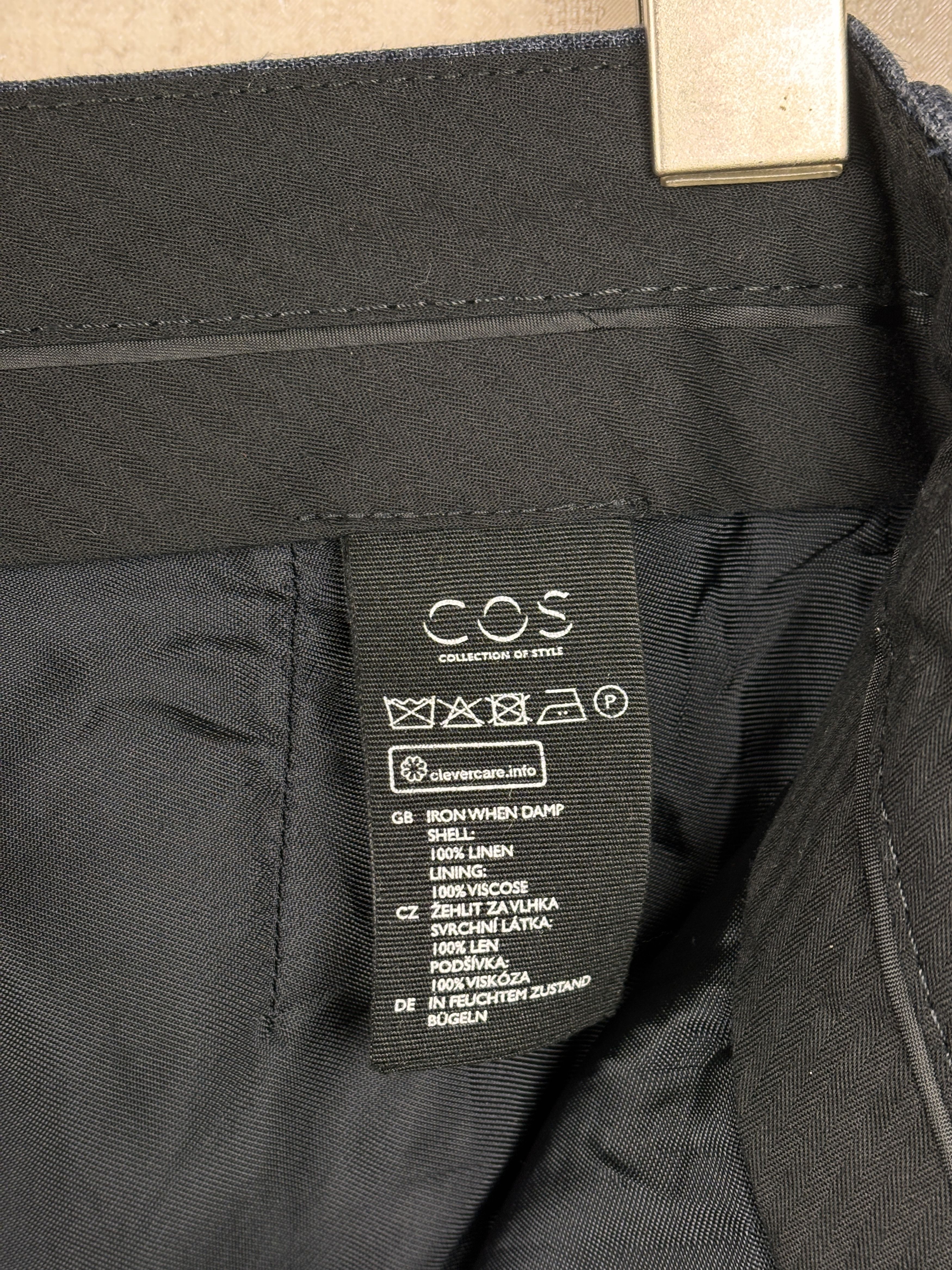 Cos COS Linen Chino Pants Men's Size EUR 48 (M) Navy Blue Size US 32 / EU 48 - 15 Thumbnail