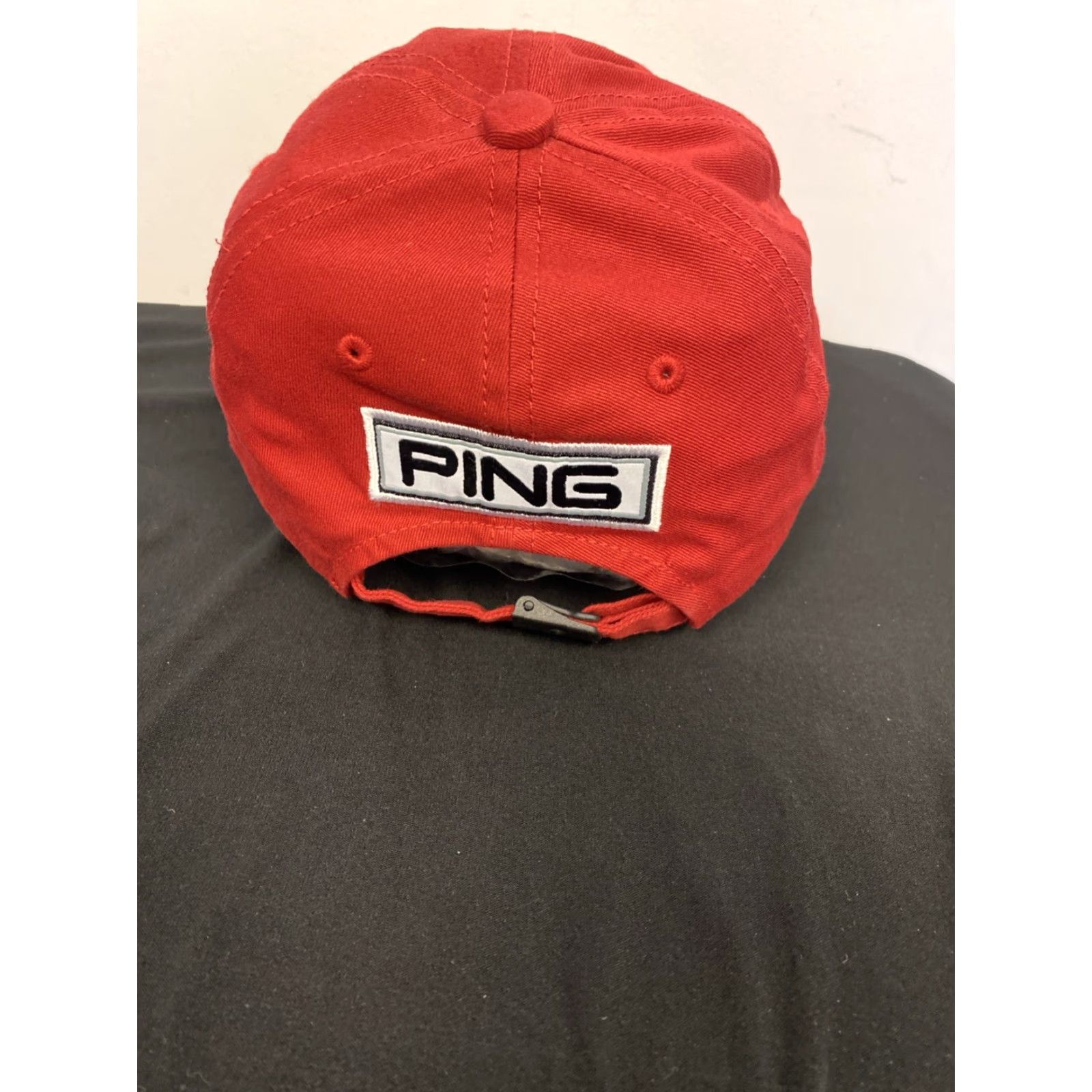 Logo 7 PING G5 Golf Hat Cap - Red Embroidered Logo - Adjustable Strapback Knit Cotton - Unisex Adults - Casual Golf Headwear Size ONE SIZE - 3 Thumbnail