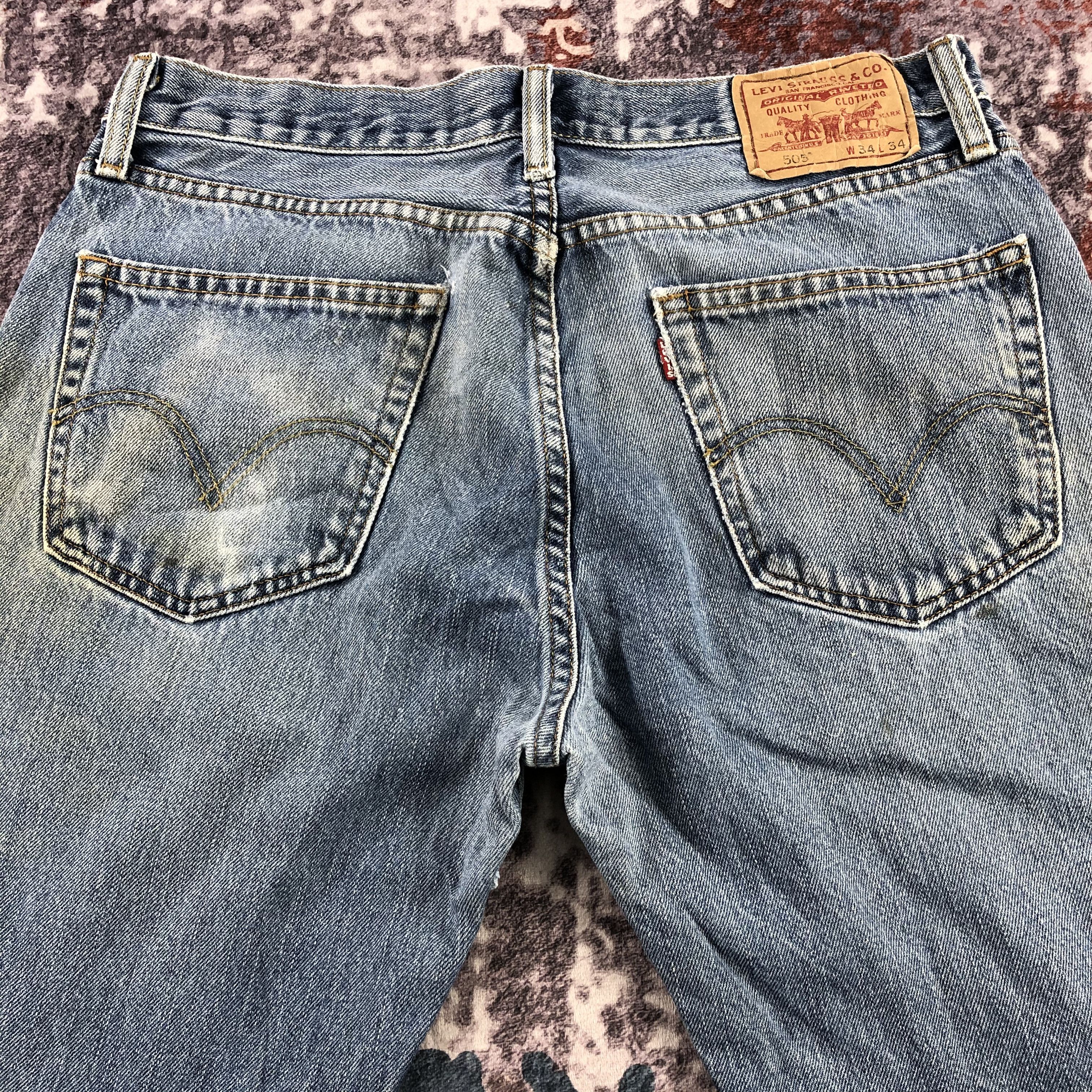Levi's × Vintage Vintage Blue Wash Levis 505 Jeans-JM3120 Size US 33 - 5 Thumbnail