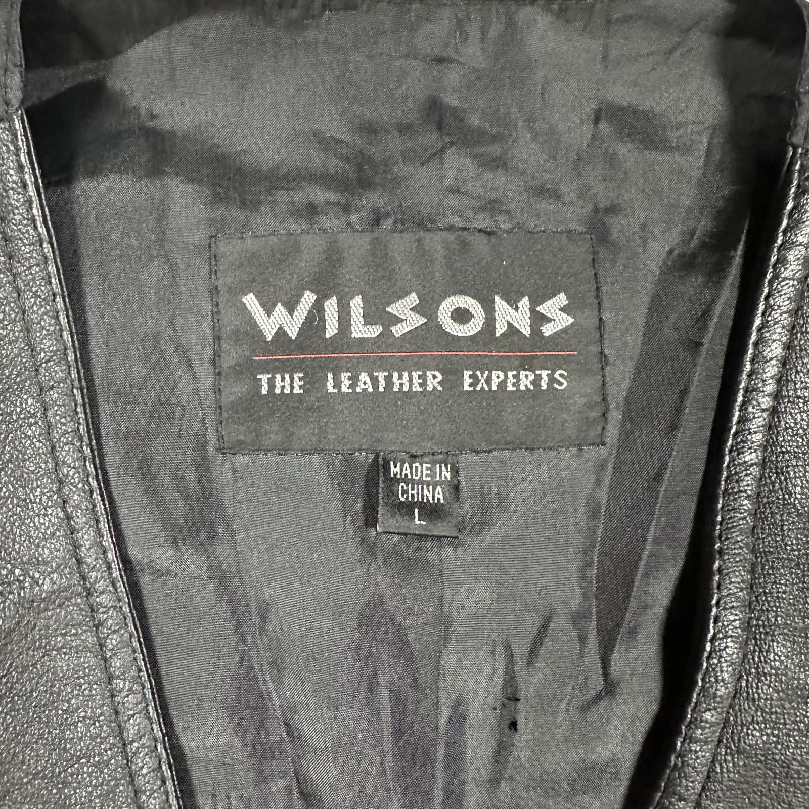 Wilson Wilsons Menswear Leather Vest L Black Vintage Size US L / EU 52-54 / 3 - 2 Thumbnail