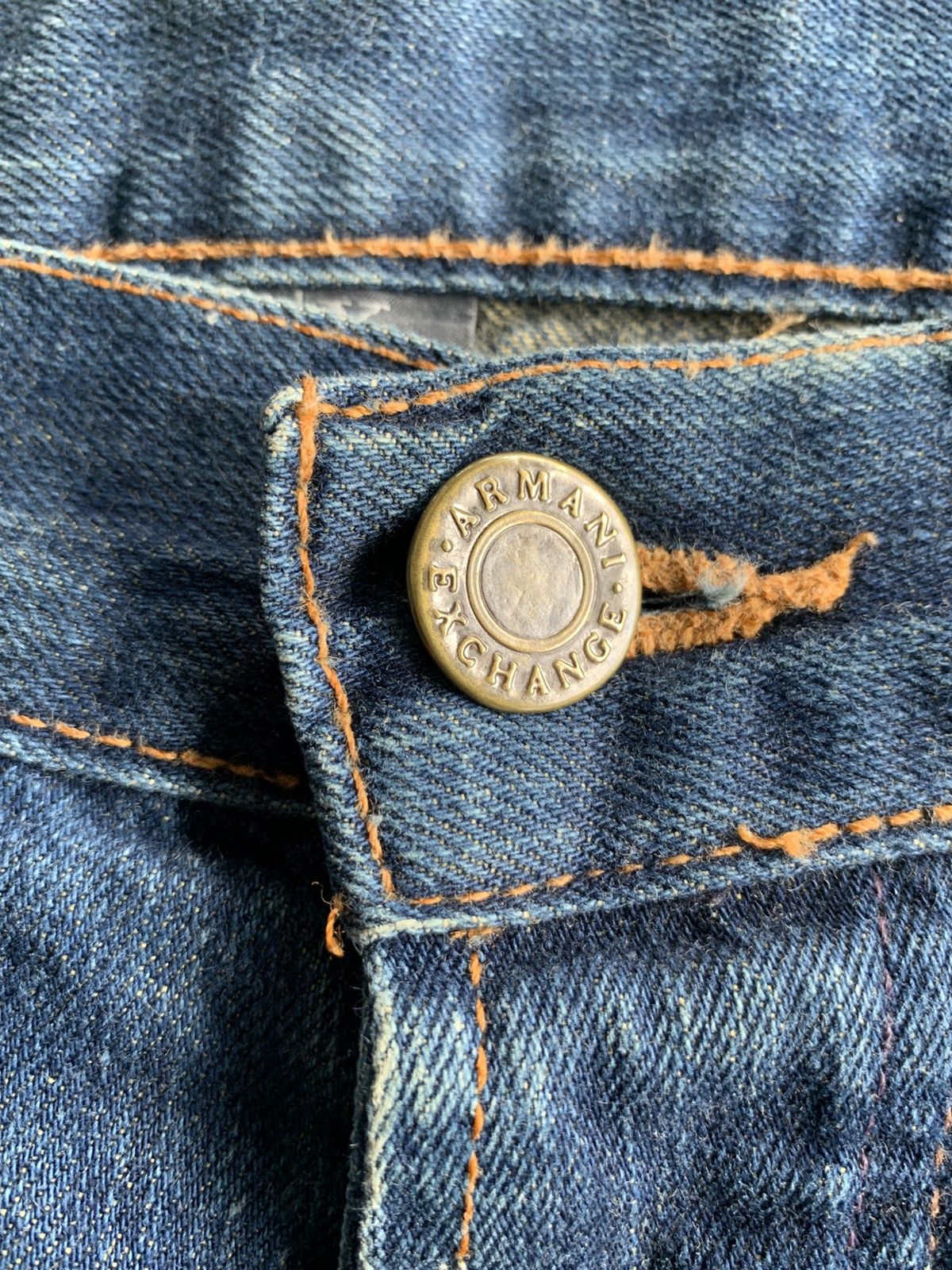 Armani Exchange VINTAGE AX ARMANI EXCHANGE SELVEDGE USA FADED DENIM Size US 37 - 15 Thumbnail