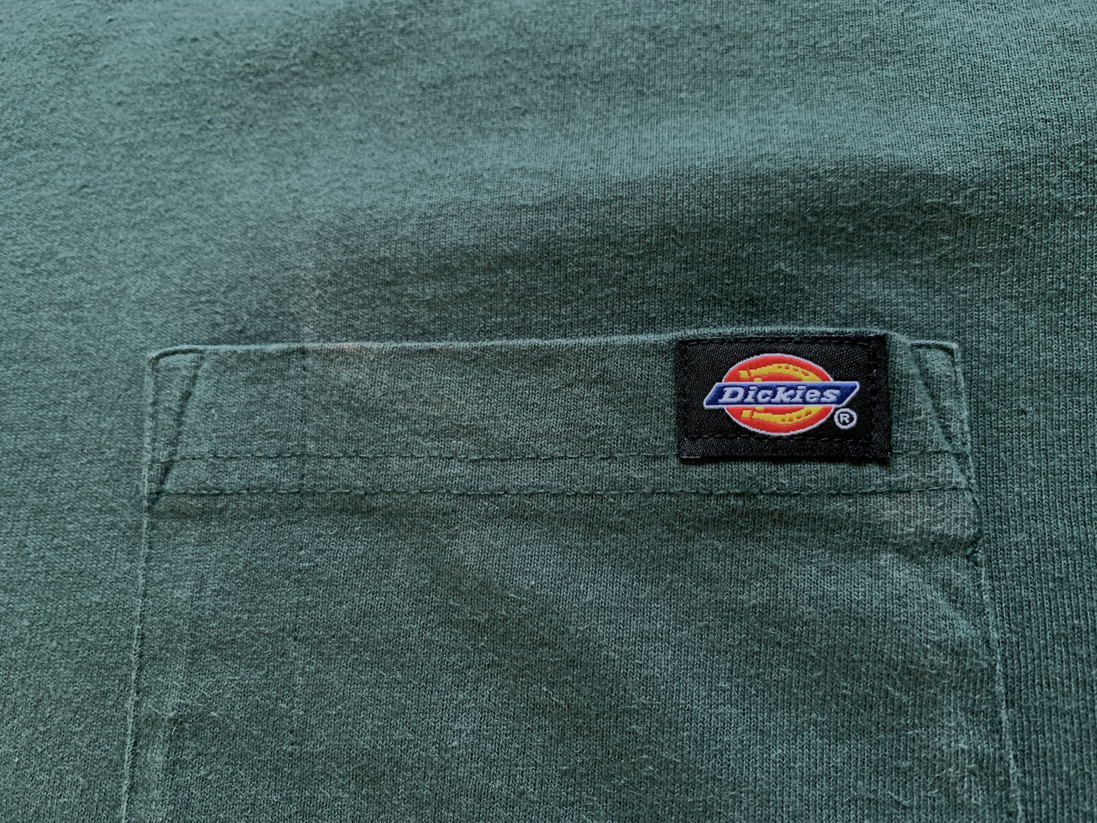 Dickies Dickies Green Long Sleeve Cotton Work Pocket Tee Size US XXL / EU 58 / 5 - 5 Thumbnail