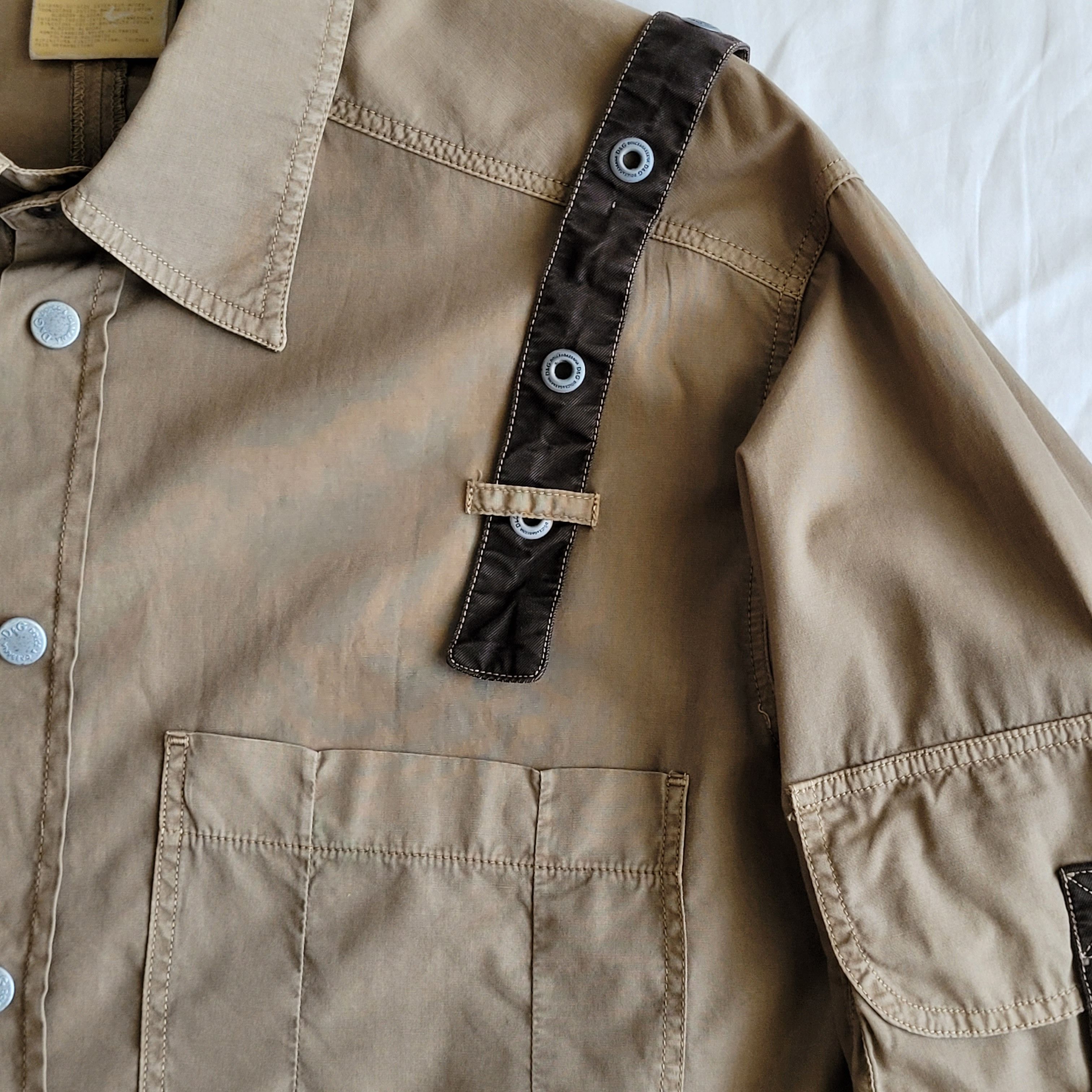 Dolce & Gabbana D&G 2003 rare cargo bondage military shirt Size US L / EU 52-54 / 3 - 7 Thumbnail