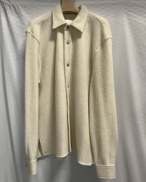 Jil Sander o1loc1c1124 Long Sleeved Overshirt in Beige Size US L / EU 52-54 / 3 - 1 Preview