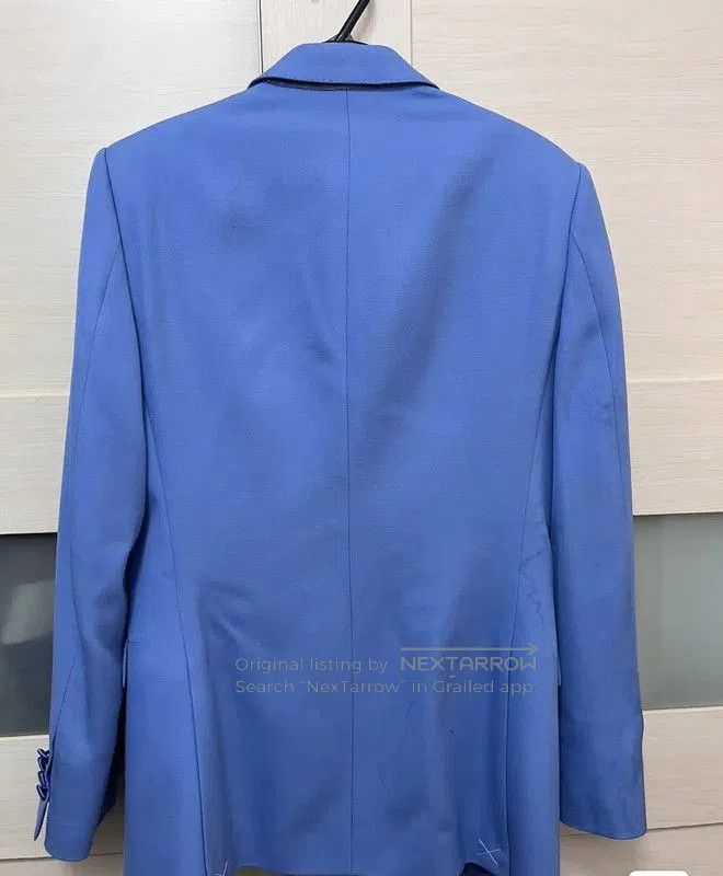 Burberry Burberry Blue Wool Winter Blazer for Men. Size US L / EU 52-54 / 3 - 2 Thumbnail