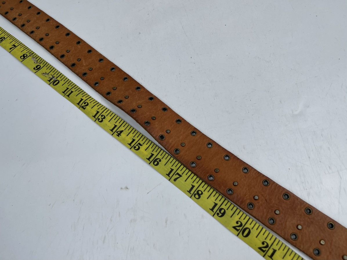 Japanese Brand studded leather belt tc34 Size 32 - 7 Thumbnail