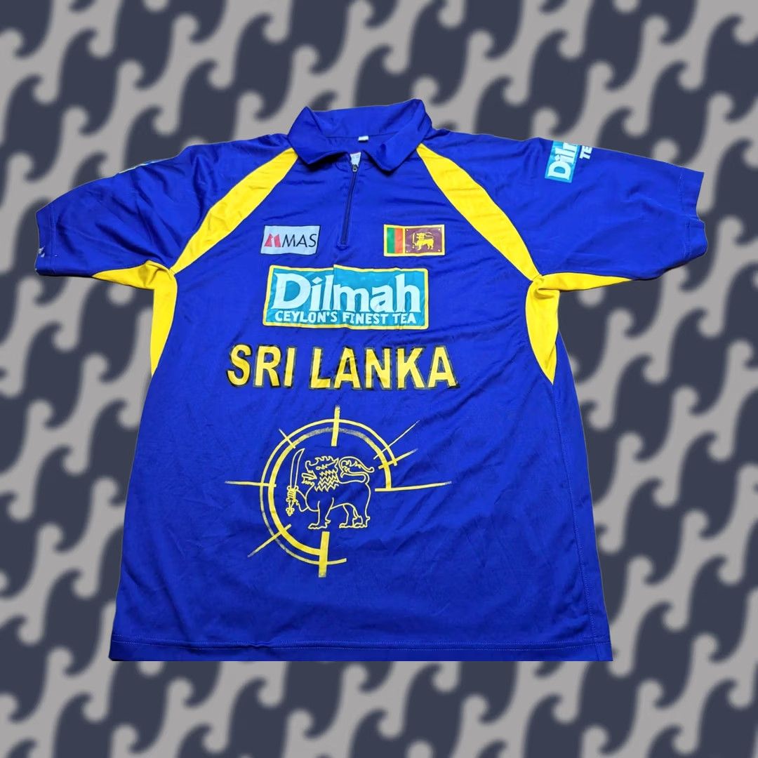 Vintage MAS SRI LANKA Cricket 1996 Championship Worldcup Jersey Mens Size L Short Sleeve T-Shirt Multicolor Polyester Sports Jersey Mens L Size US L / EU 52-54 / 3 - 1 Thumbnail