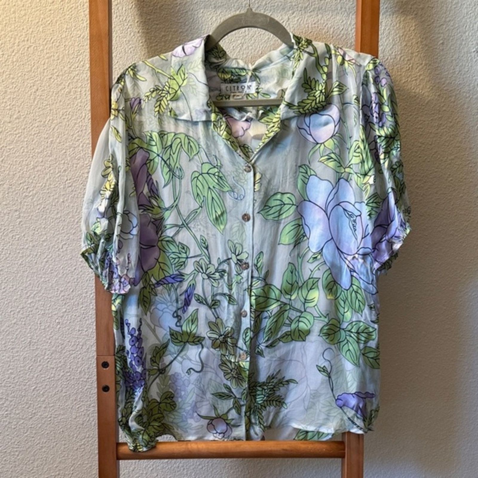 Other NWT Citron, Santa Monica silk blend button floral top Size M / US 6-8 / IT 42-44 - 1 Thumbnail