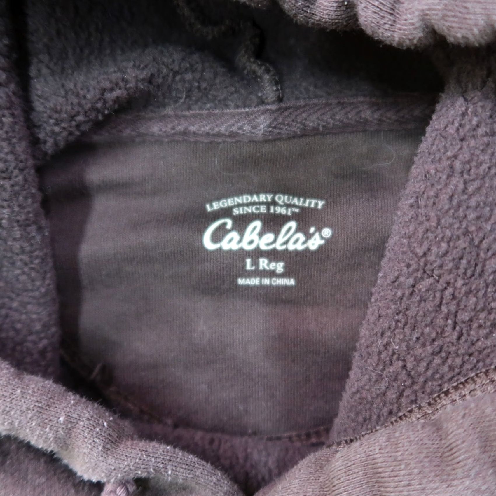 Vintage VINTAGE Cabela's Hoodie Men L Brown Long Sleeve Hooded Sweatshirt Size US L / EU 52-54 / 3 - 3 Thumbnail