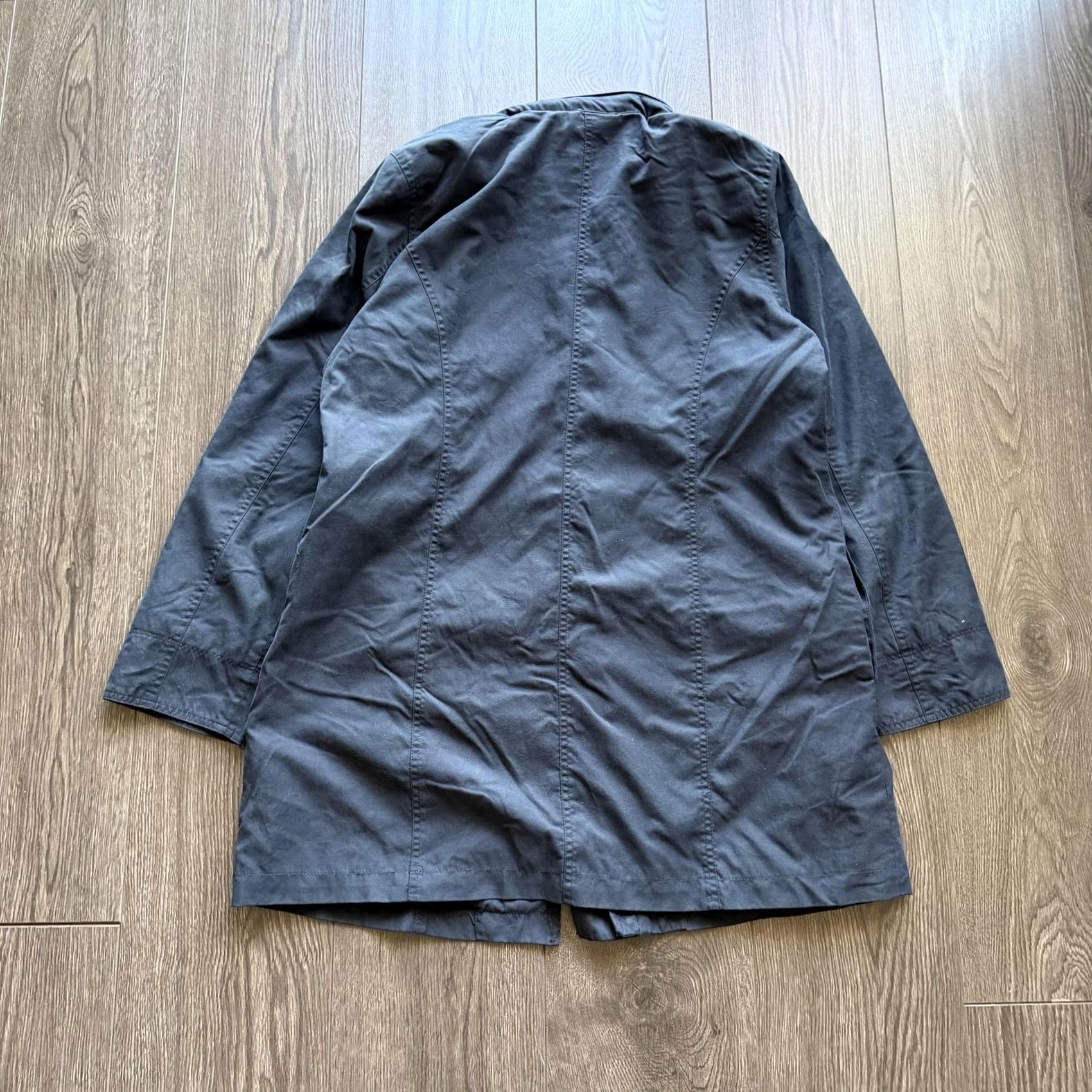 Denim & Co. Vintage Denim & Co. Coat Women Large Black Rain Coat Hooded Toggle Front Closure Mid-Length Size US L / EU 52-54 / 3 - 7 Thumbnail