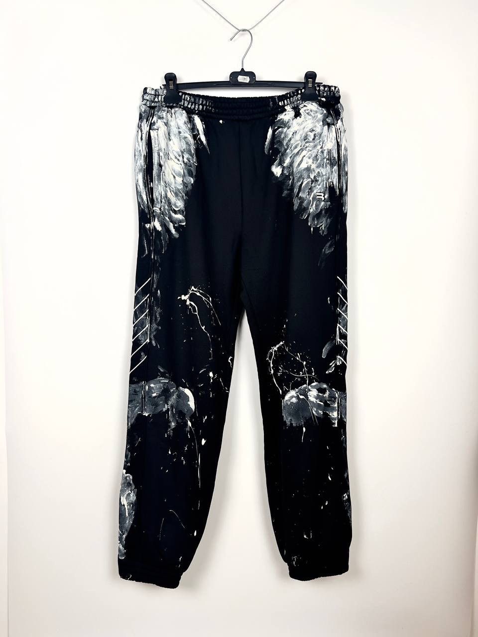 image of Balenciaga Painted Sweatpants in Black, Men's (Size 33)