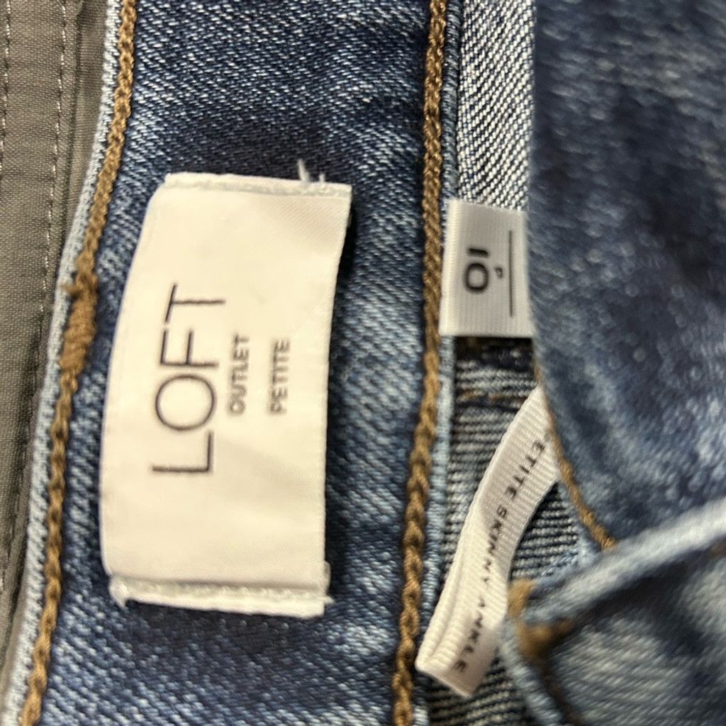 Loft LOFT blue petite high-waisted skinny ankle jeans Size 10 Size 32" / US 10 / IT 46 - 8 Thumbnail