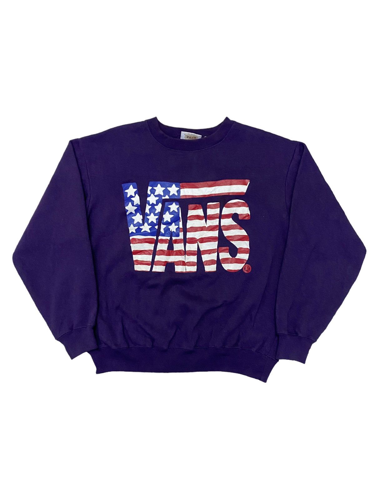 Vans Vintage 90s Vans Flag Big Logo Sweatshirt Size US M / EU 48-50 / 2 - 1 Thumbnail