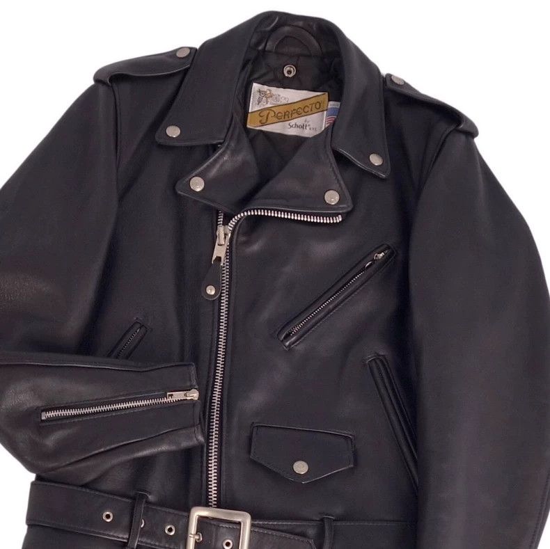 Schott Schott Cable-stayed leather jacket, heavy cowhide Size US XXS / EU 40 - 3 Thumbnail