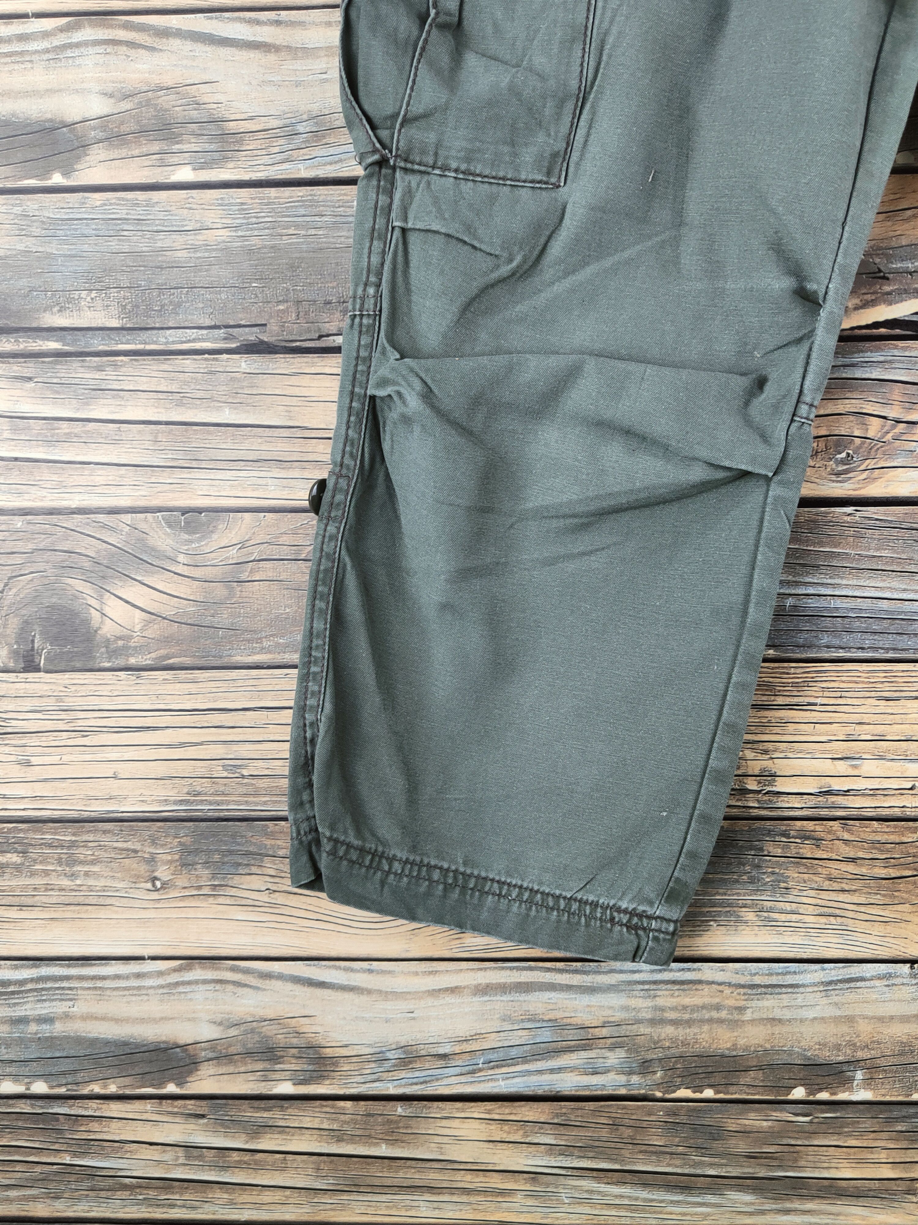 Japanese Brand DLL Panaspur Green Multipocket Cargo Pants #46-222 Size US 30 / EU 46 - 4 Thumbnail