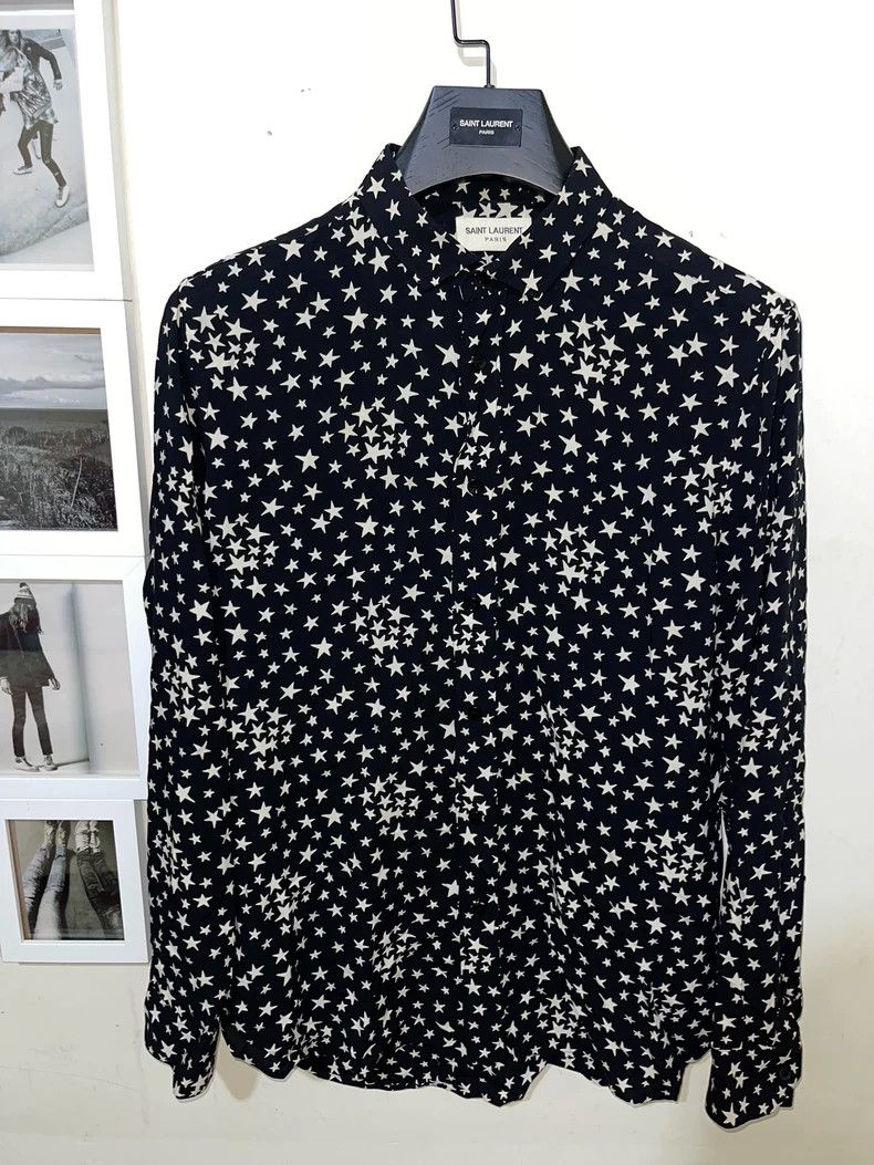 Yves Saint Laurent Saint Laurent size 39 16 FW baby's breath shirt 2502-Nexta Size US M / EU 48-50 / 2 - 1 Thumbnail
