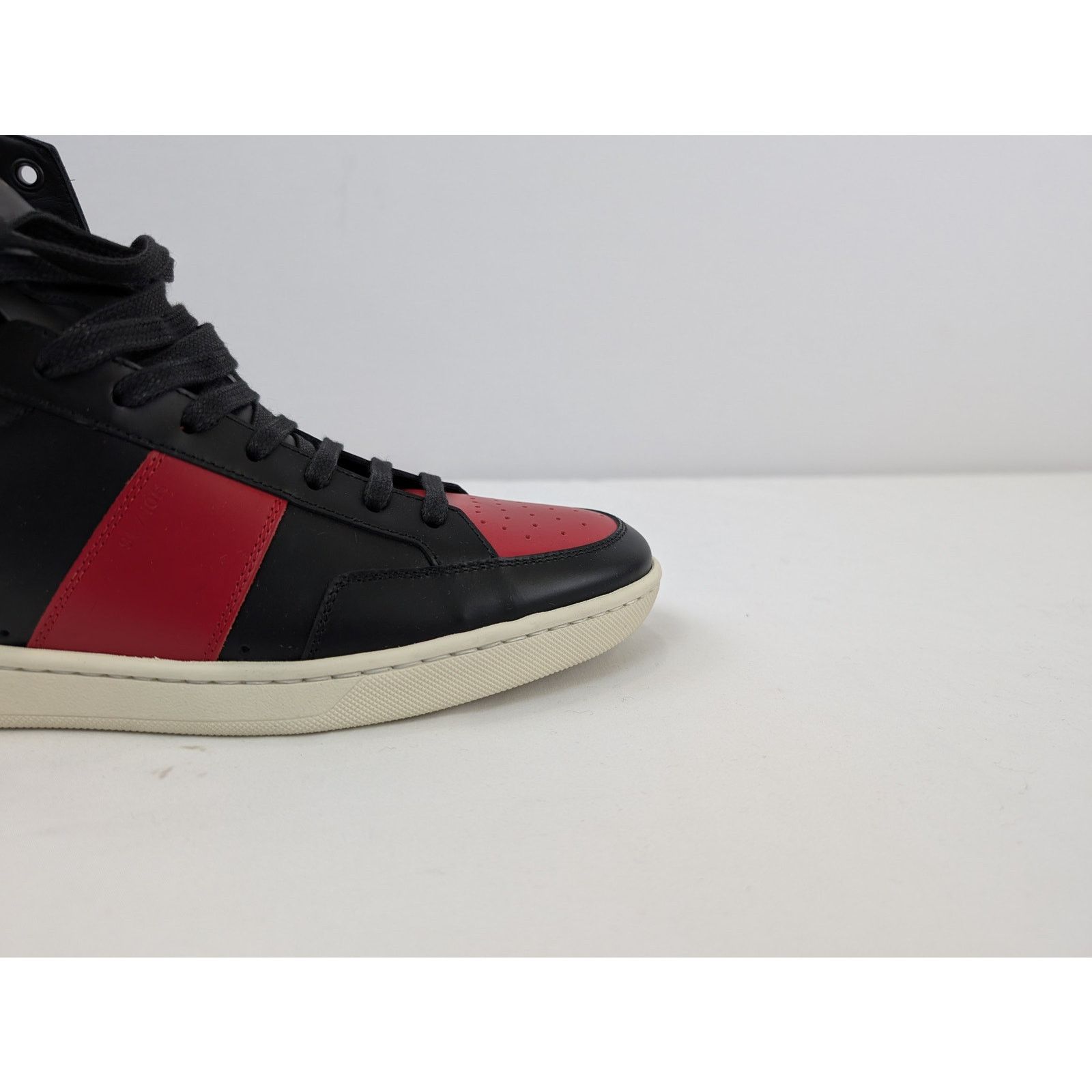 Saint Laurent Paris o1rshd1 Alpha Sigma SL10H Hi Top Sneakers in Red/Black Size US 10 / EU 43 - 4 Thumbnail