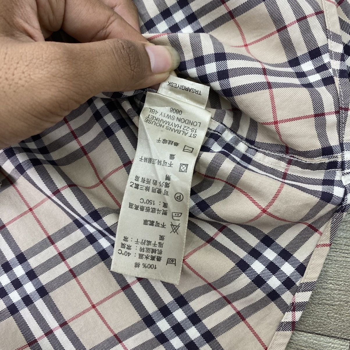 Burberry 1990s Burberrys Nova Check Iconic Longs Shirt Size L / US 10 / IT 46 - 6 Thumbnail