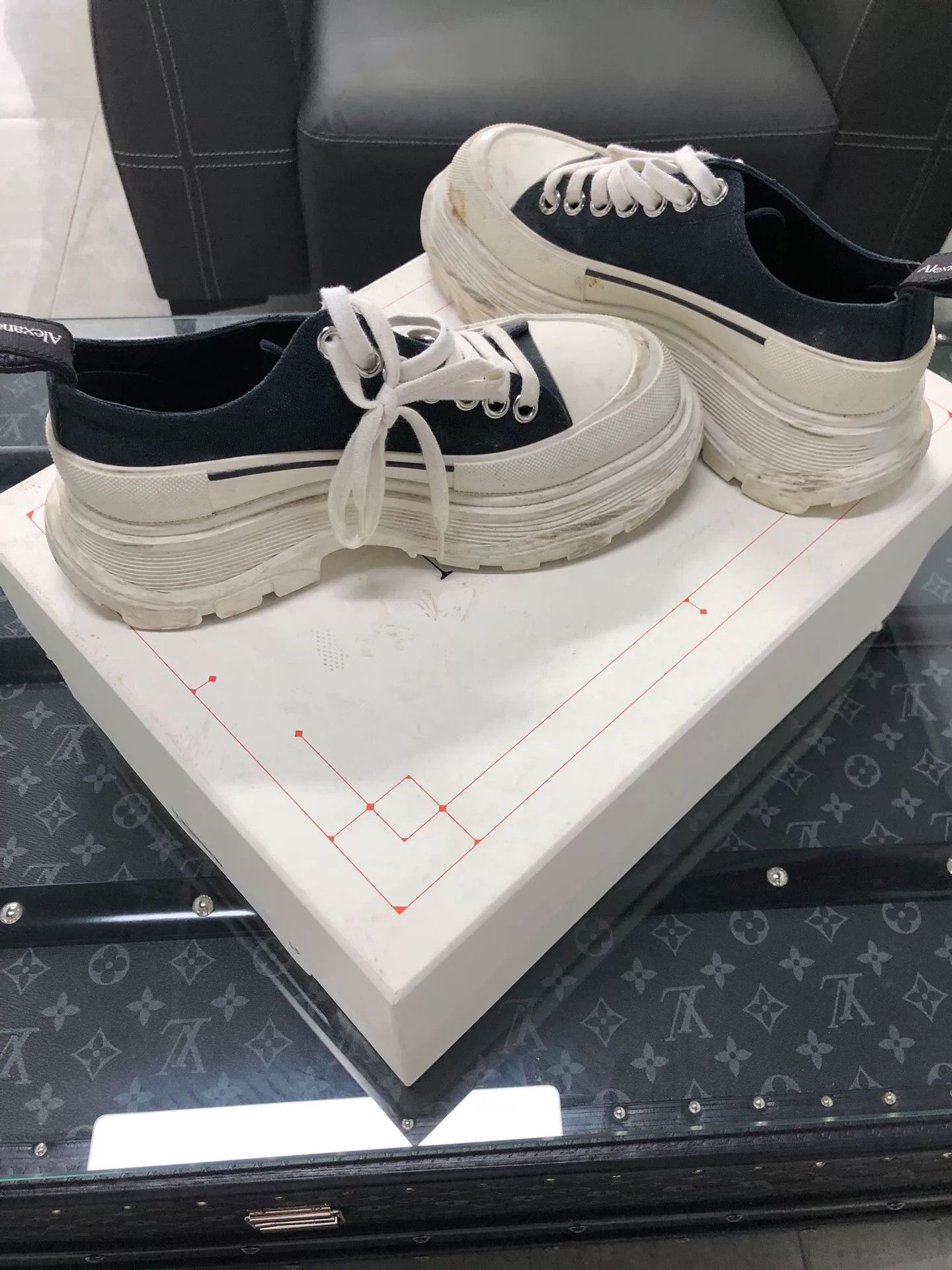 Alexander McQueen Alexander McQueen High-Top Canvas Sneakers Size US 5.5 / EU 38 - 1 Thumbnail