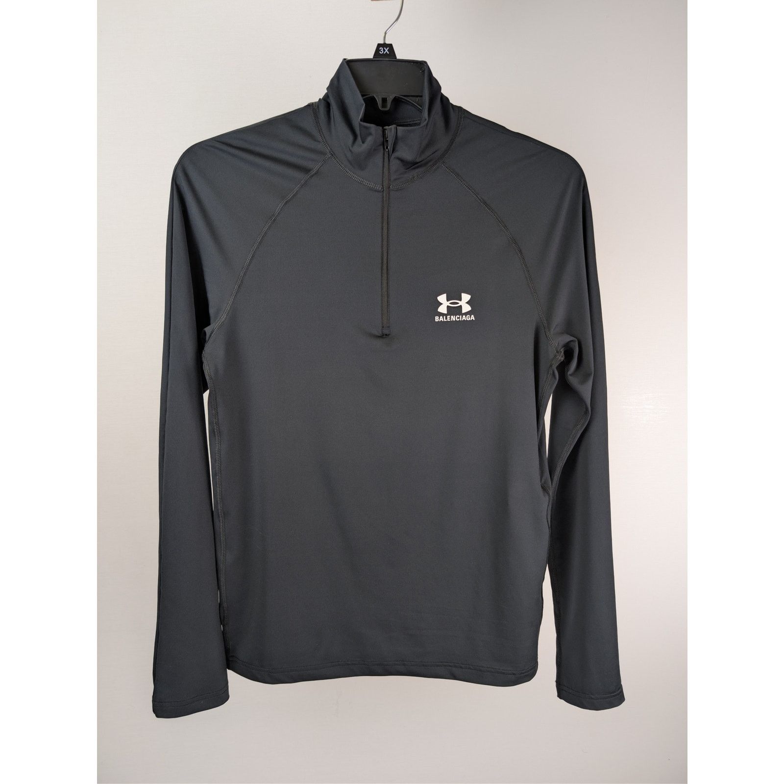 Balenciaga × Under Armour o1rshd1 Light Spandex UA Zip up Jacket in Black/White Size US XL / EU 56 / 4 - 2 Thumbnail