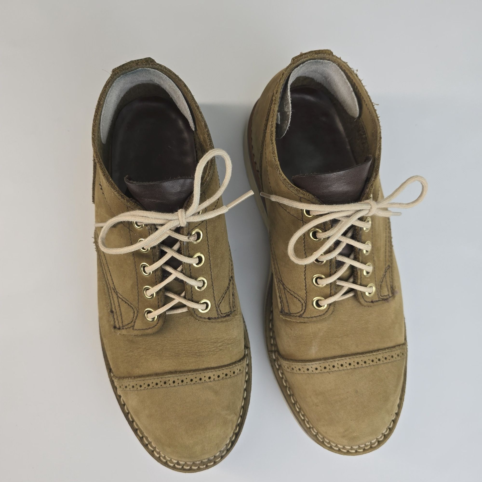 Viberg VIBERG BOOTS Oxford Shoes Olive brogued nubuck Christy sole Size US 7.5 / EU 40-41 - 2 Thumbnail