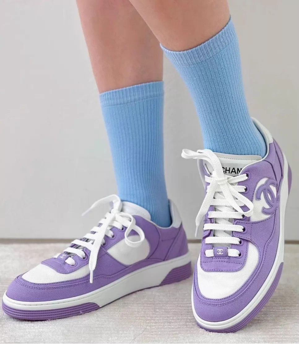 Chanel Chanel Lavender Women's Sneakers Size US 6.5 / IT 36.5 - 9 Thumbnail