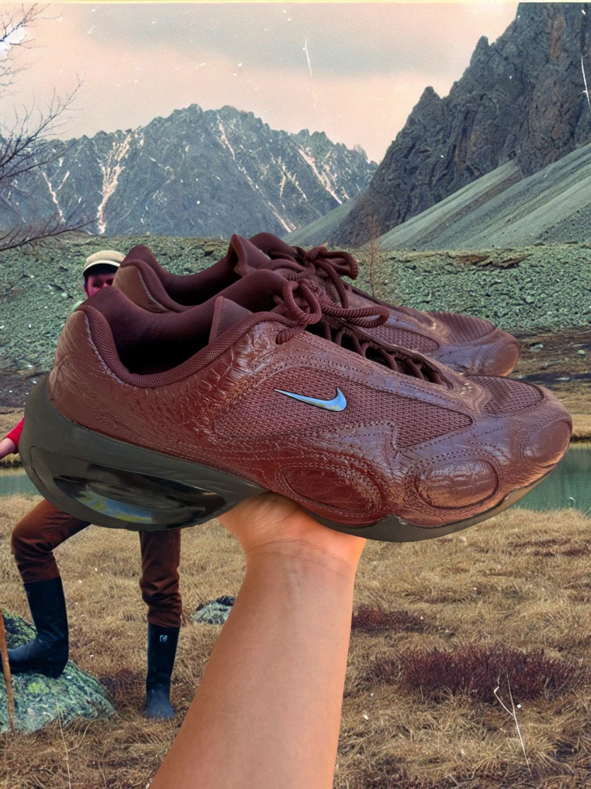 Nike Rare Nike Air Max Muse SE Burgundy Leather Croc Skin Mens 10 Size US 10 / EU 43 - 1 Thumbnail