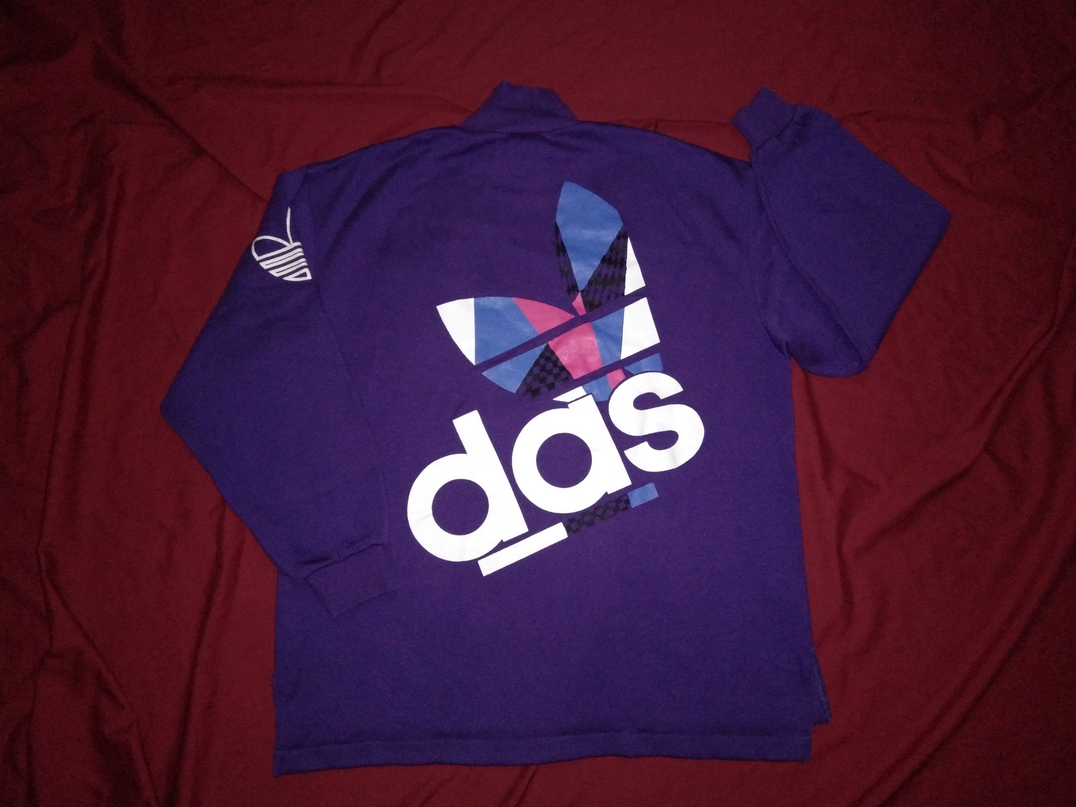 Adidas × Vintage VTG 80s 90s Adidas sweatshirt 2sided print retro Size US L / EU 52-54 / 3 - 2 Thumbnail